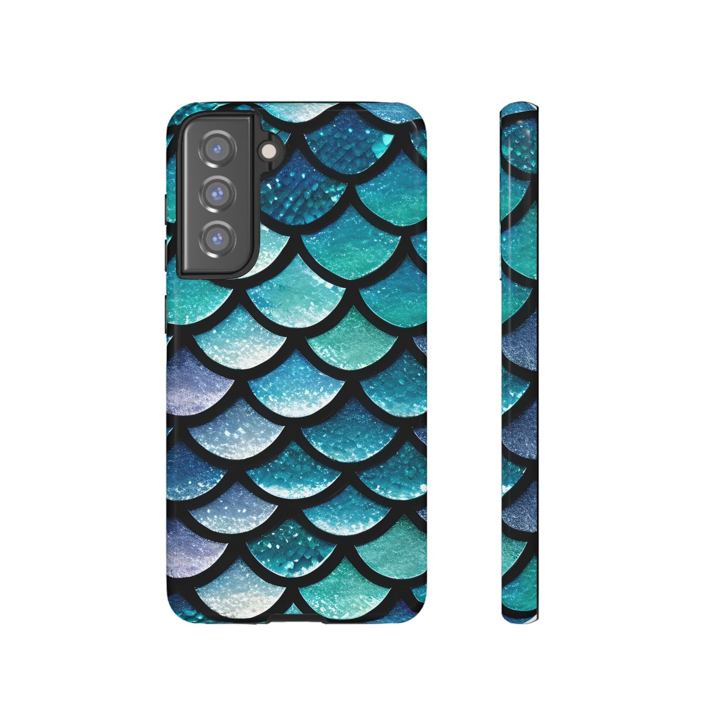 Aqua Mermaidcore Tough Phone Case - Compatible with Apple iPhone, Samsung Galaxy, and Google Pixel Devices, Great Gift for Ocean Lovers - The Mountain Mermaid Company