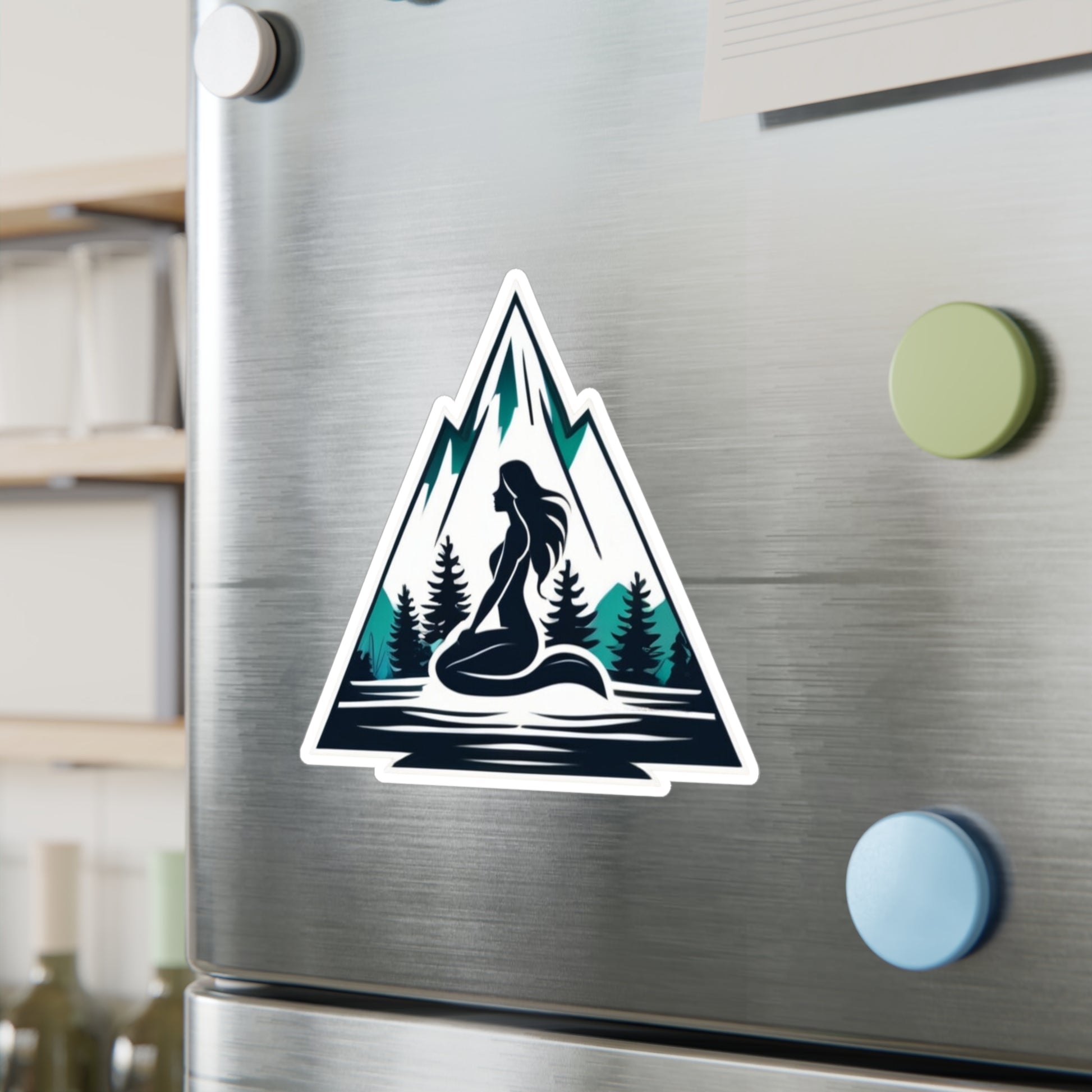 Mountain Mermaid Company Logo Decal, Vinyl Sticker for Laptops and Cars, Unique Gift for Mermaid Lovers and Adventure Enthusiasts - The Mountain Mermaid Company