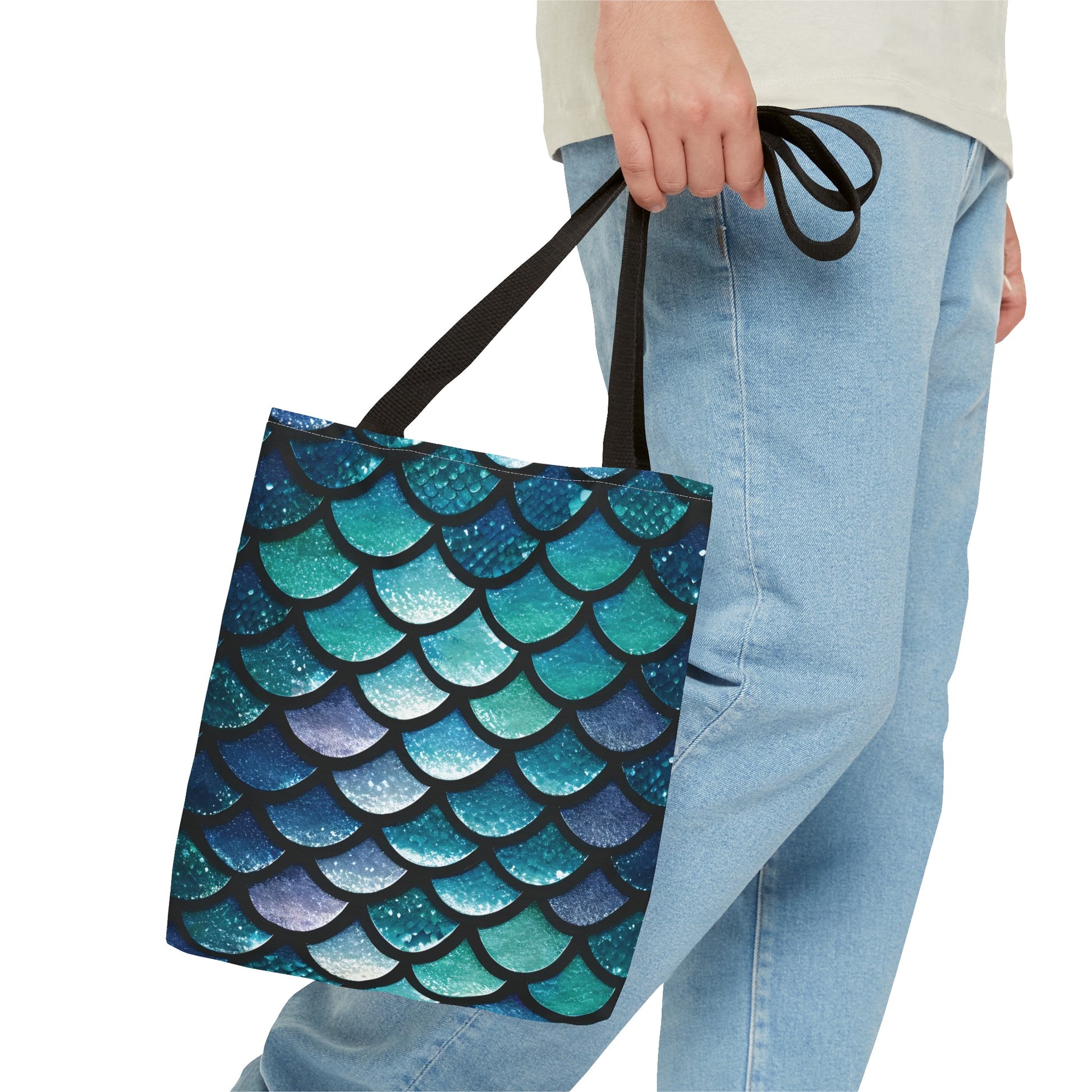 Aqua Mermaidcore Tote Bag - Durable Carryall for Everyday Use, Unique Gift for Beach Lovers - The Mountain Mermaid Company