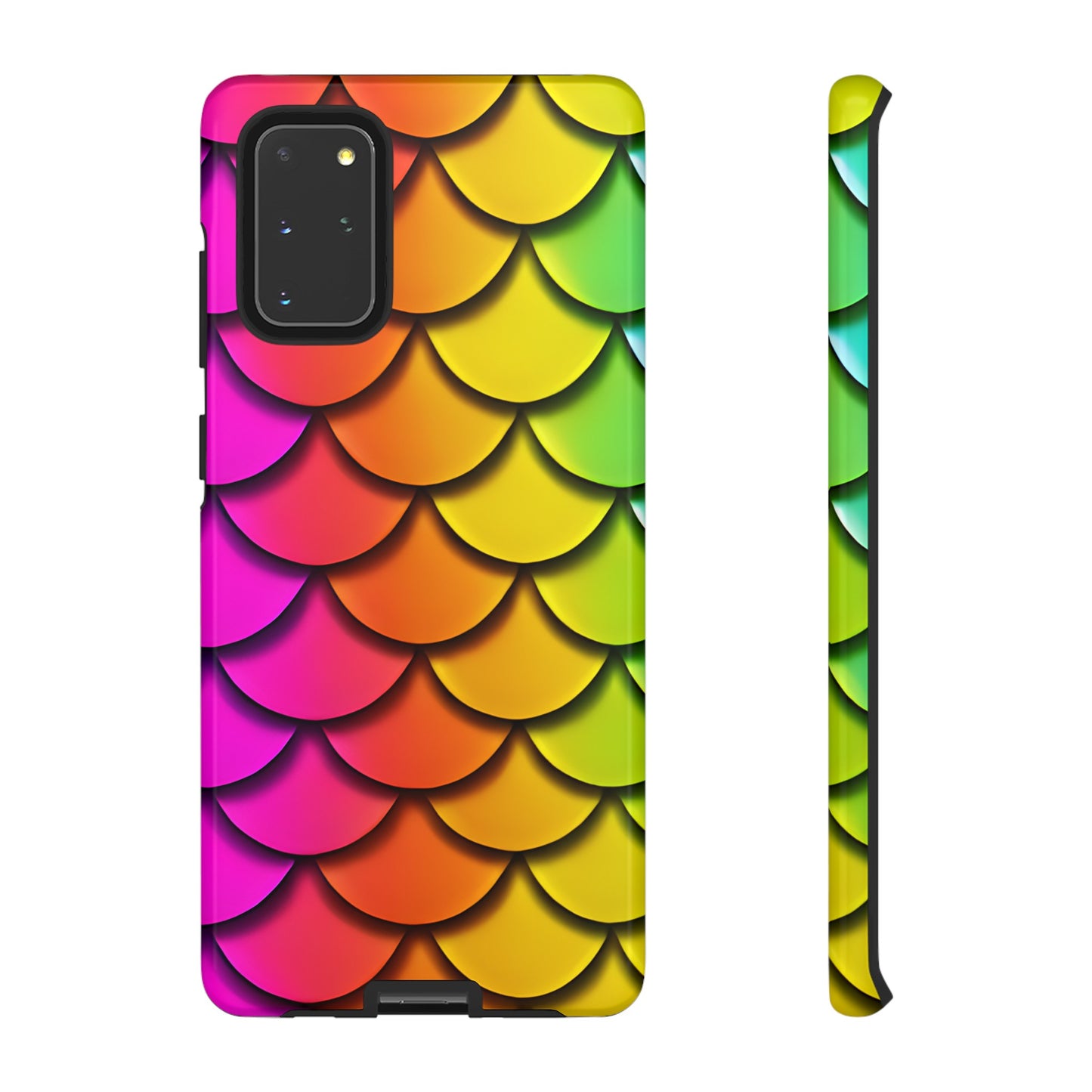 Tough Phone Case - Rainbow Mermaid Scales Print, Compatible with Apple iPhone, Samsung Galaxy, and Google Pixel Devices - The Mountain Mermaid Company