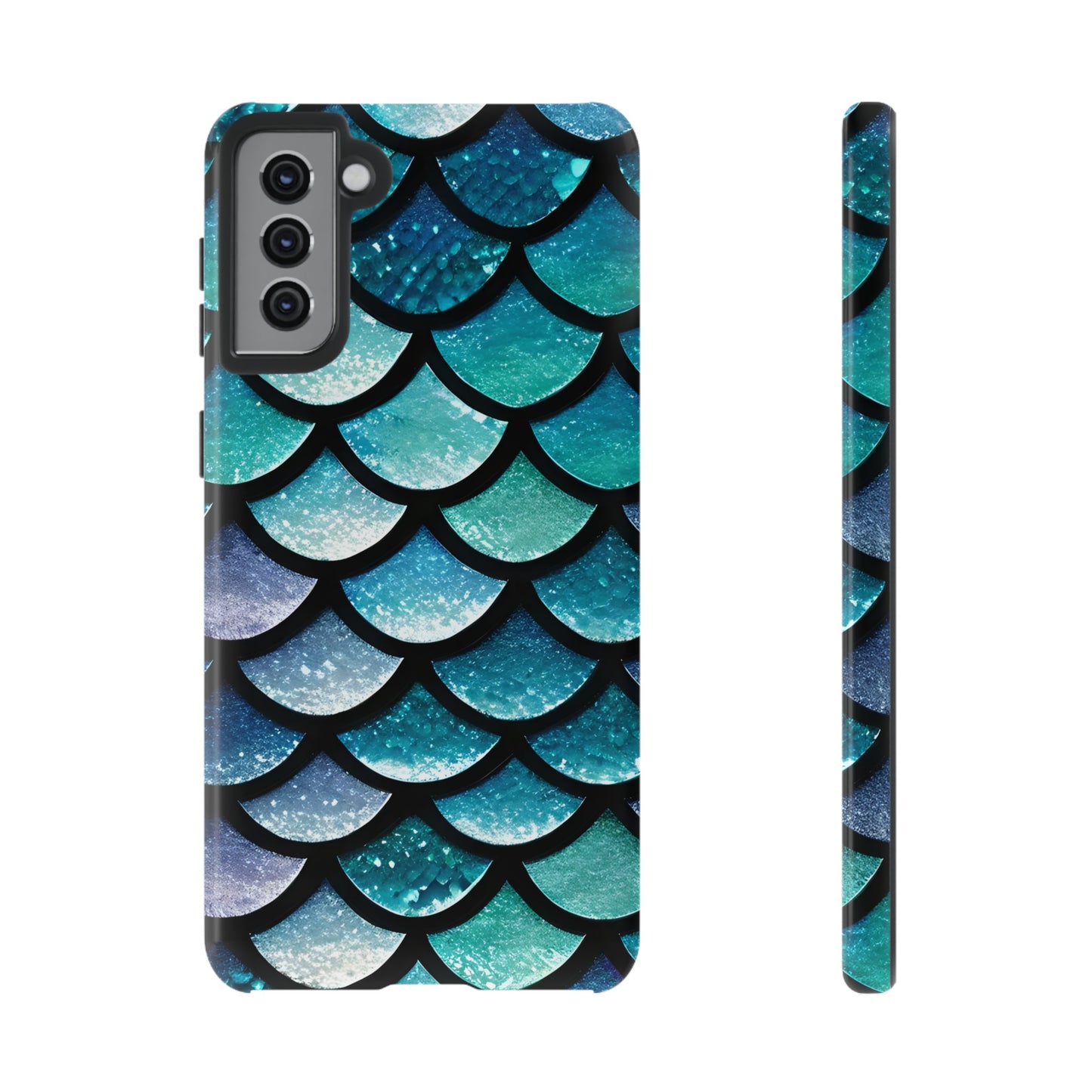 Aqua Mermaidcore Tough Phone Case - Compatible with Apple iPhone, Samsung Galaxy, and Google Pixel Devices, Great Gift for Ocean Lovers - The Mountain Mermaid Company