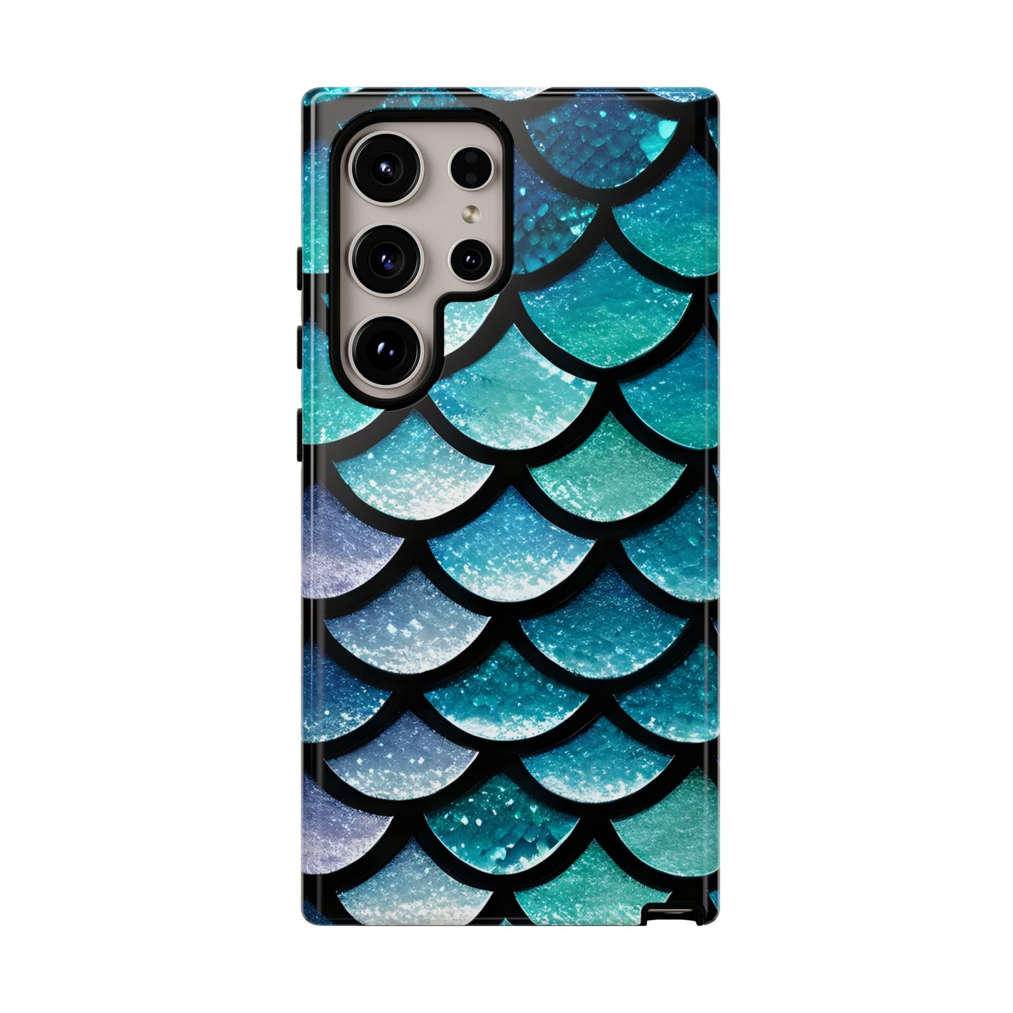 Aqua Mermaidcore Tough Phone Case - Compatible with Apple iPhone, Samsung Galaxy, and Google Pixel Devices, Great Gift for Ocean Lovers - The Mountain Mermaid Company