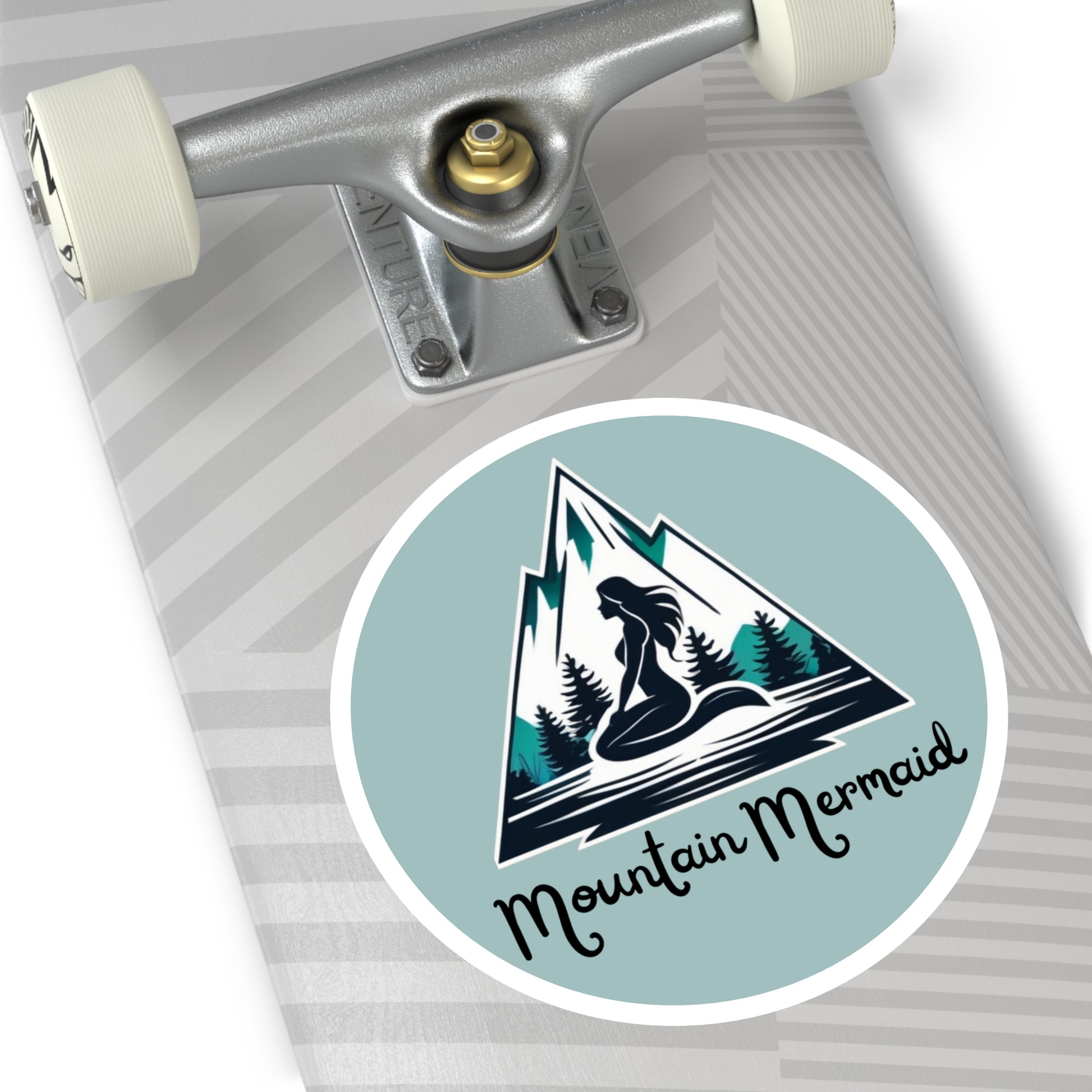 Mountain Mermaid Indoor/Outdoor Sticker - Durable Graphic Decal for Cars, Laptops and Water Bottles, Gift for Mermaid Lovers - The Mountain Mermaid Company