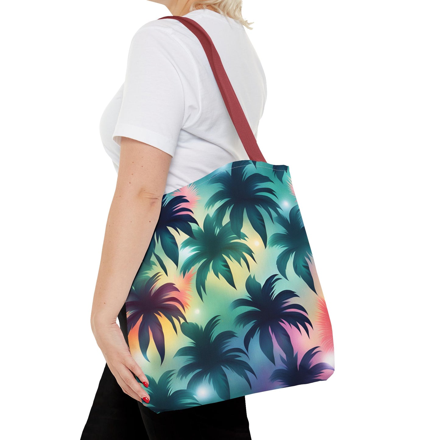 Groovy Palms Tote Bag - Durable Carryall for Everyday Use, Trendy Pool Accessory, Unique Gift for Beach Lovers