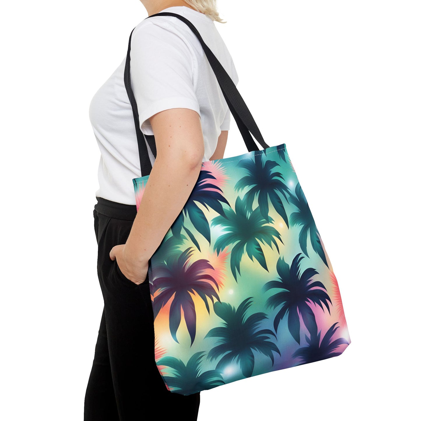 Groovy Palms Tote Bag - Durable Carryall for Everyday Use, Trendy Pool Accessory, Unique Gift for Beach Lovers