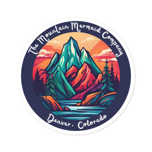 The Mountain Mermaid Company Indoor/Outdoor Sticker -  Durable Decal for Cars, Laptops and Water Bottles, Gift for Mermaid Lovers - The Mountain Mermaid Company