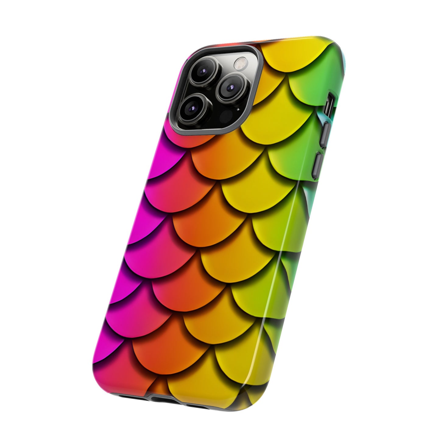 Tough Phone Case - Rainbow Mermaid Scales Print, Compatible with Apple iPhone, Samsung Galaxy, and Google Pixel Devices - The Mountain Mermaid Company