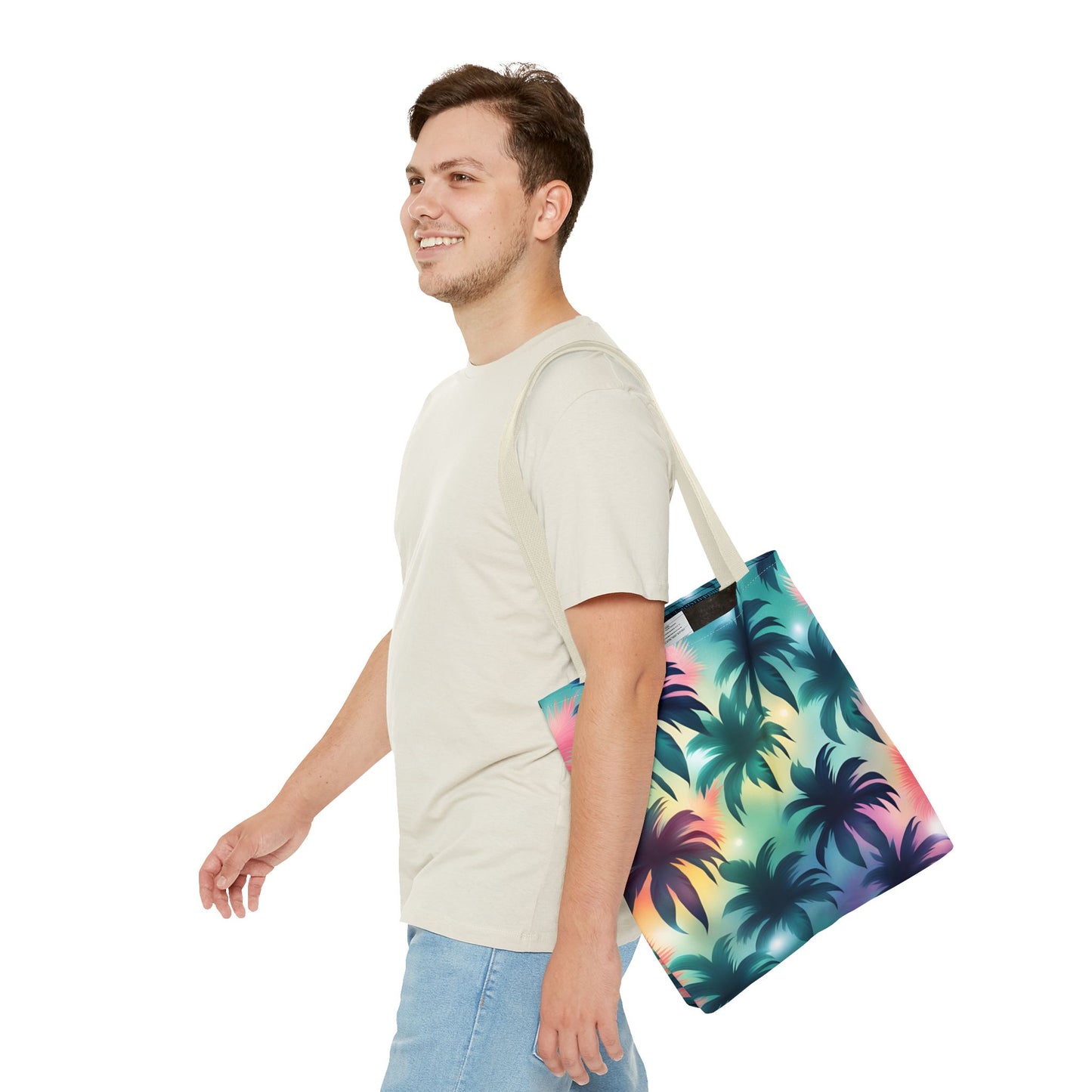 Groovy Palms Tote Bag - Durable Carryall for Everyday Use, Trendy Pool Accessory, Unique Gift for Beach Lovers