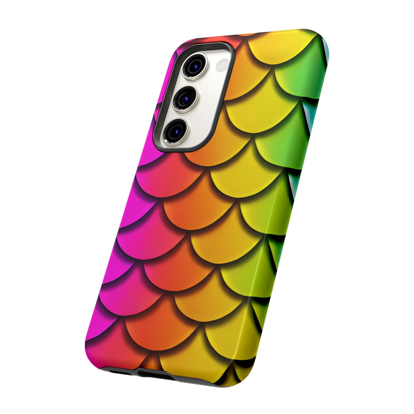 Tough Phone Case - Rainbow Mermaid Scales Print, Compatible with Apple iPhone, Samsung Galaxy, and Google Pixel Devices - The Mountain Mermaid Company