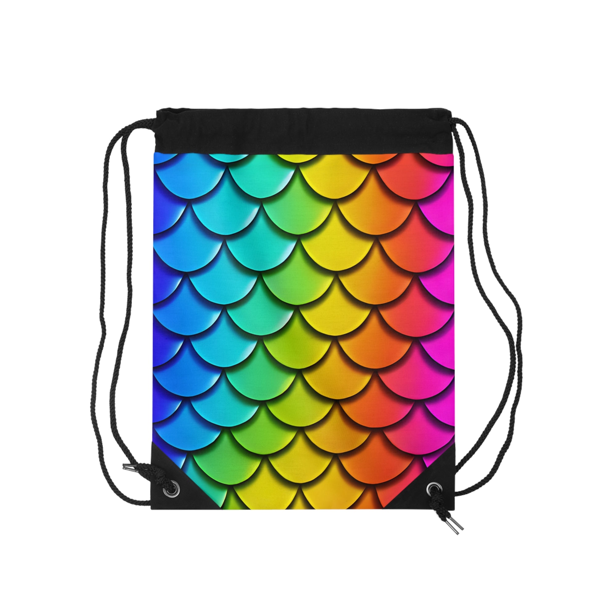 Rainbow Mermaidcore Drawstring Bag - Adventure-Ready Carryall, Ideal Gift for Hikers and Beachgoers - The Mountain Mermaid Company