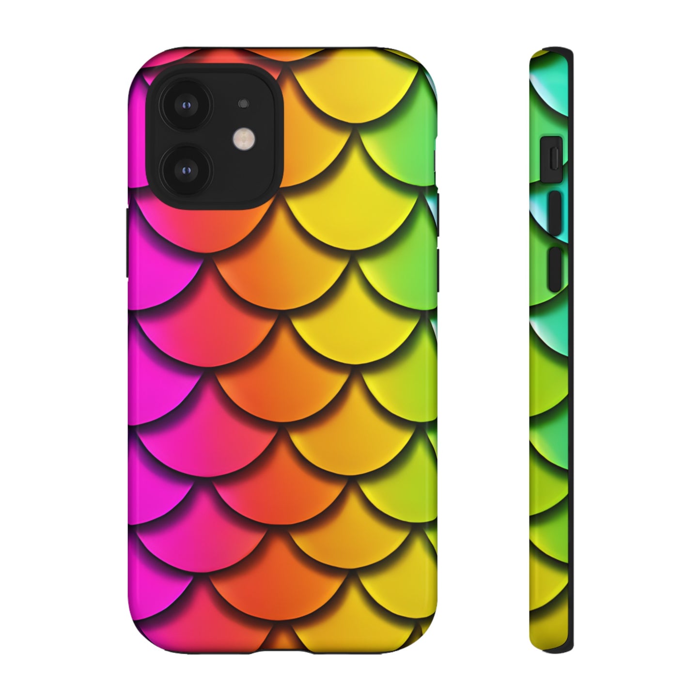 Tough Phone Case - Rainbow Mermaid Scales Print, Compatible with Apple iPhone, Samsung Galaxy, and Google Pixel Devices - The Mountain Mermaid Company