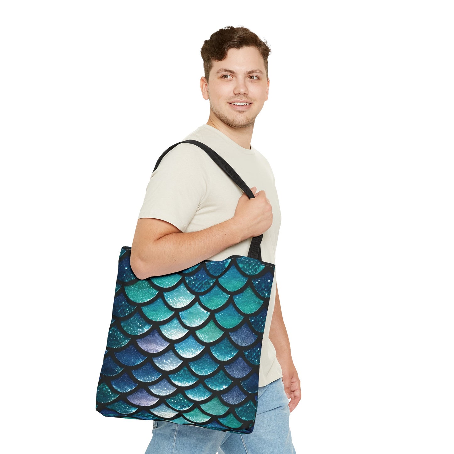 Aqua Mermaidcore Tote Bag - Durable Carryall for Everyday Use, Unique Gift for Beach Lovers - The Mountain Mermaid Company