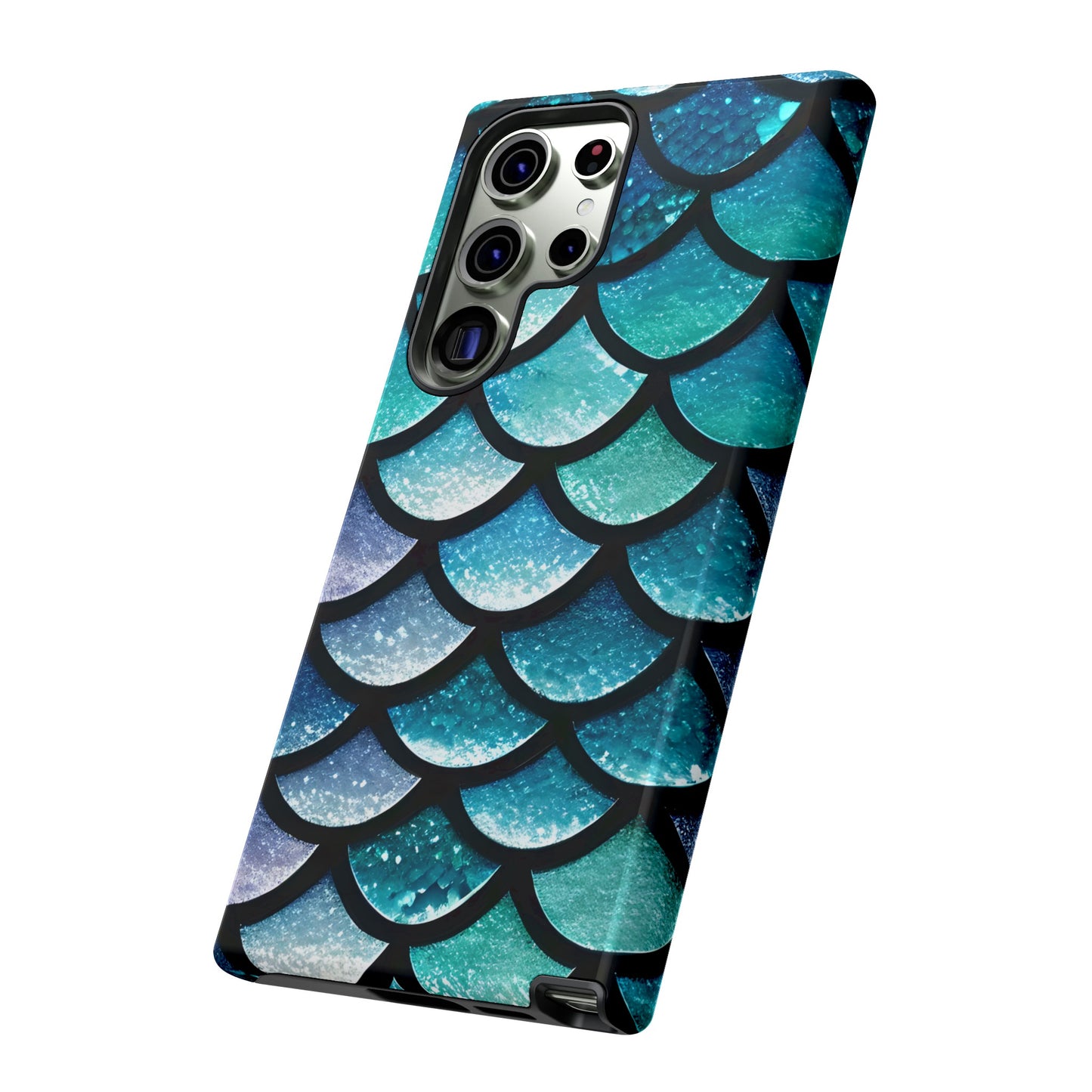 Aqua Mermaidcore Tough Phone Case - Compatible with Apple iPhone, Samsung Galaxy, and Google Pixel Devices, Great Gift for Ocean Lovers - The Mountain Mermaid Company