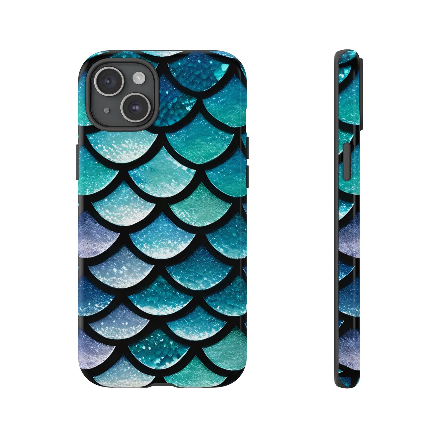 Aqua Mermaidcore Tough Phone Case - Compatible with Apple iPhone, Samsung Galaxy, and Google Pixel Devices, Great Gift for Ocean Lovers - The Mountain Mermaid Company