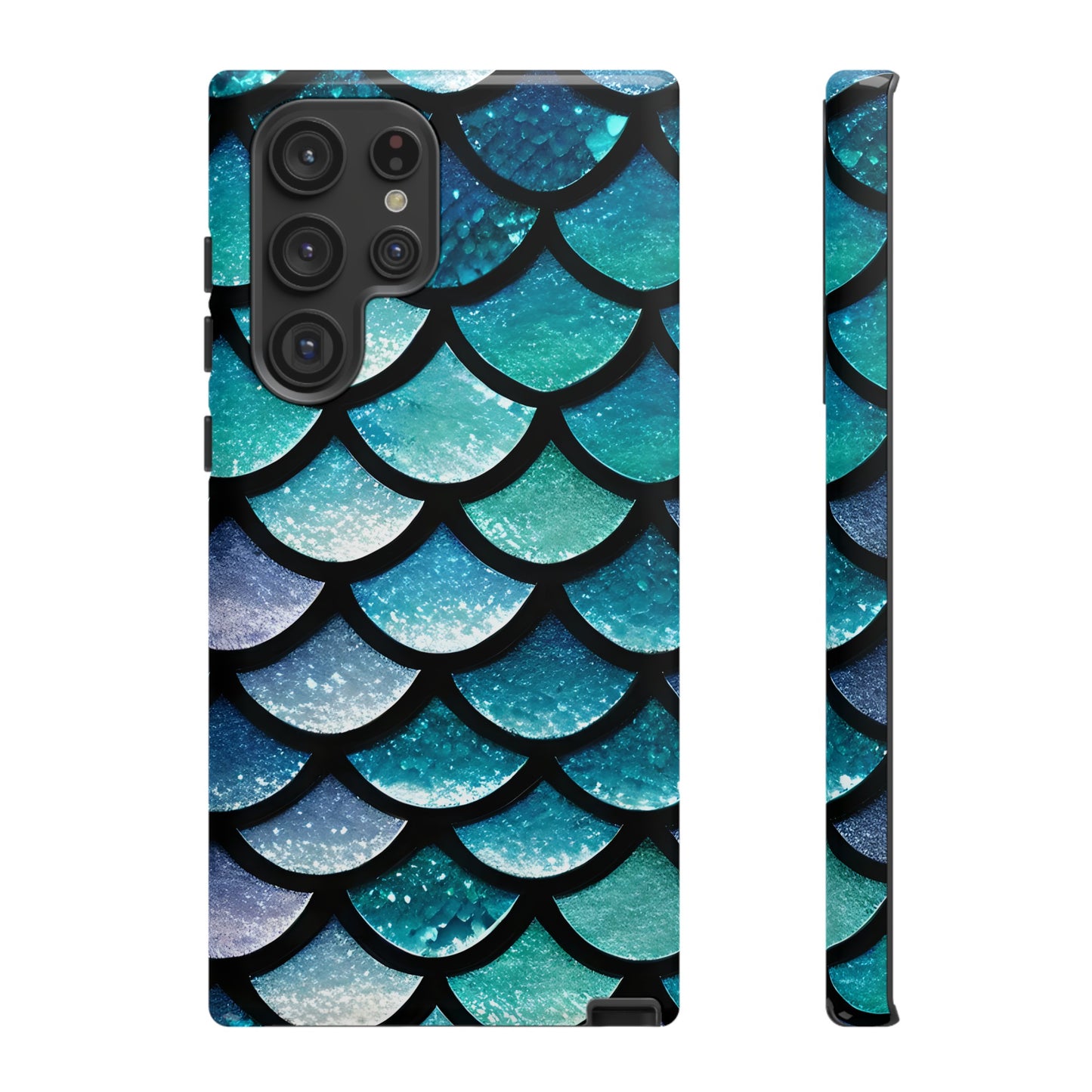 Aqua Mermaidcore Tough Phone Case - Compatible with Apple iPhone, Samsung Galaxy, and Google Pixel Devices, Great Gift for Ocean Lovers - The Mountain Mermaid Company