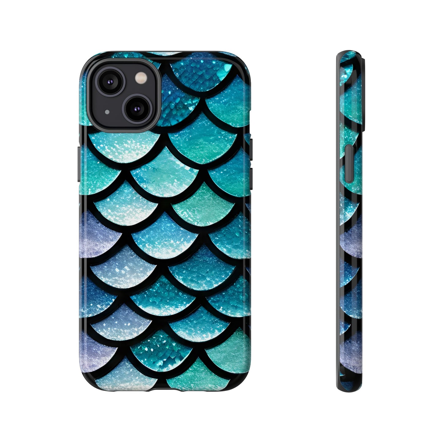 Aqua Mermaidcore Tough Phone Case - Compatible with Apple iPhone, Samsung Galaxy, and Google Pixel Devices, Great Gift for Ocean Lovers - The Mountain Mermaid Company