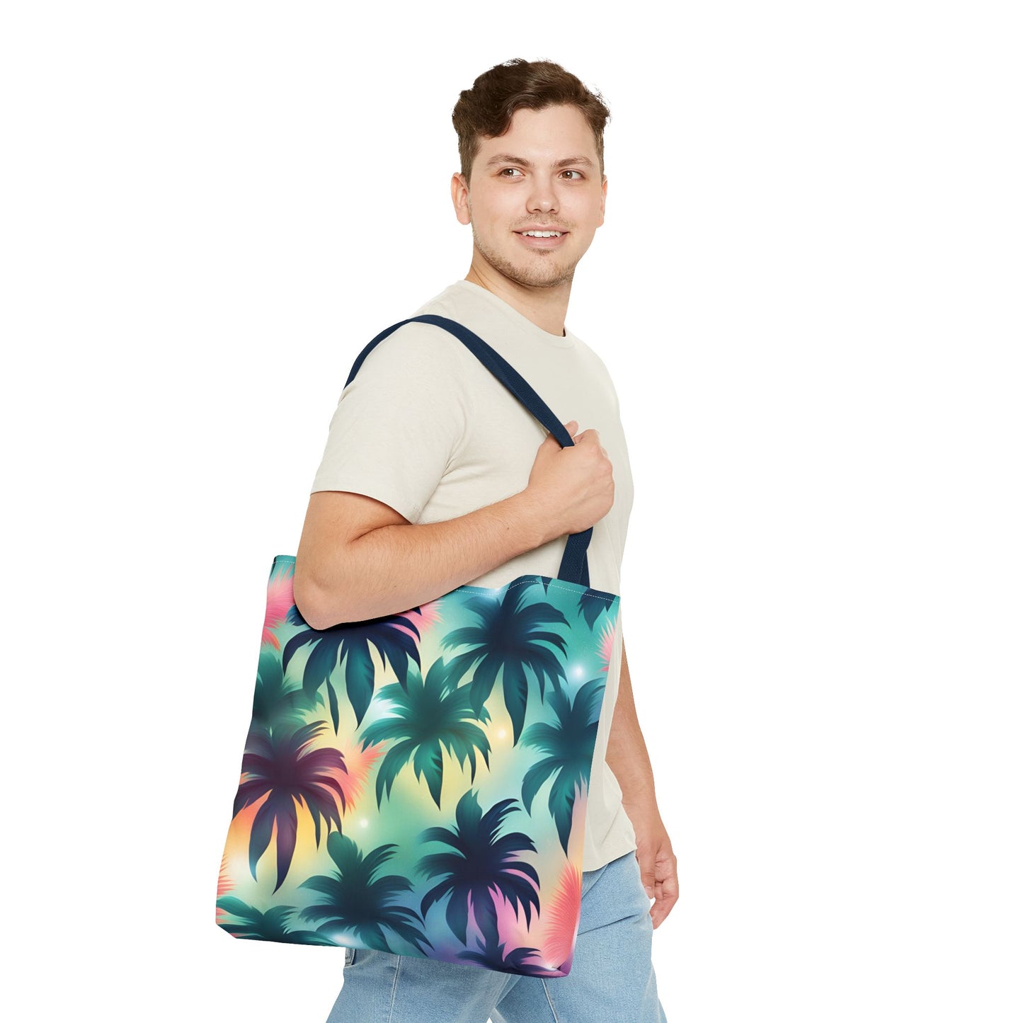 Groovy Palms Tote Bag - Durable Carryall for Everyday Use, Trendy Pool Accessory, Unique Gift for Beach Lovers