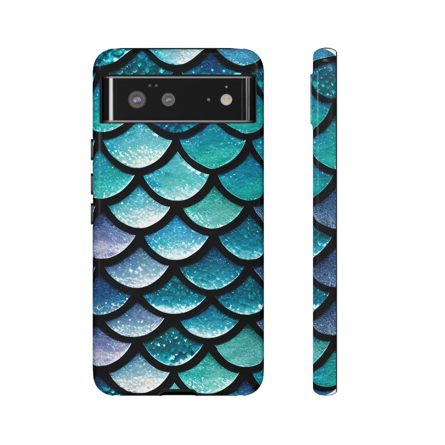 Aqua Mermaidcore Tough Phone Case - Compatible with Apple iPhone, Samsung Galaxy, and Google Pixel Devices, Great Gift for Ocean Lovers - The Mountain Mermaid Company