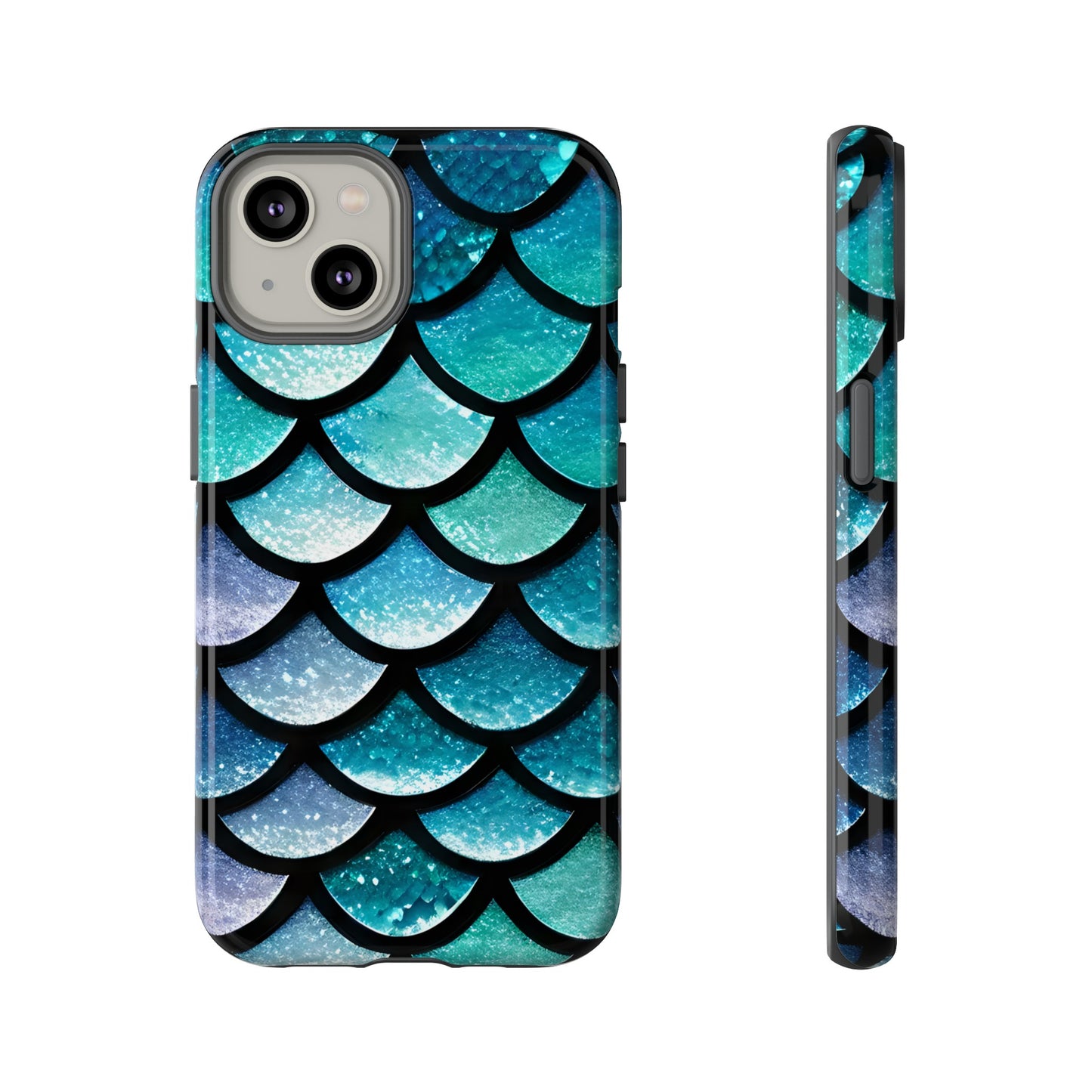 Aqua Mermaidcore Tough Phone Case - Compatible with Apple iPhone, Samsung Galaxy, and Google Pixel Devices, Great Gift for Ocean Lovers - The Mountain Mermaid Company