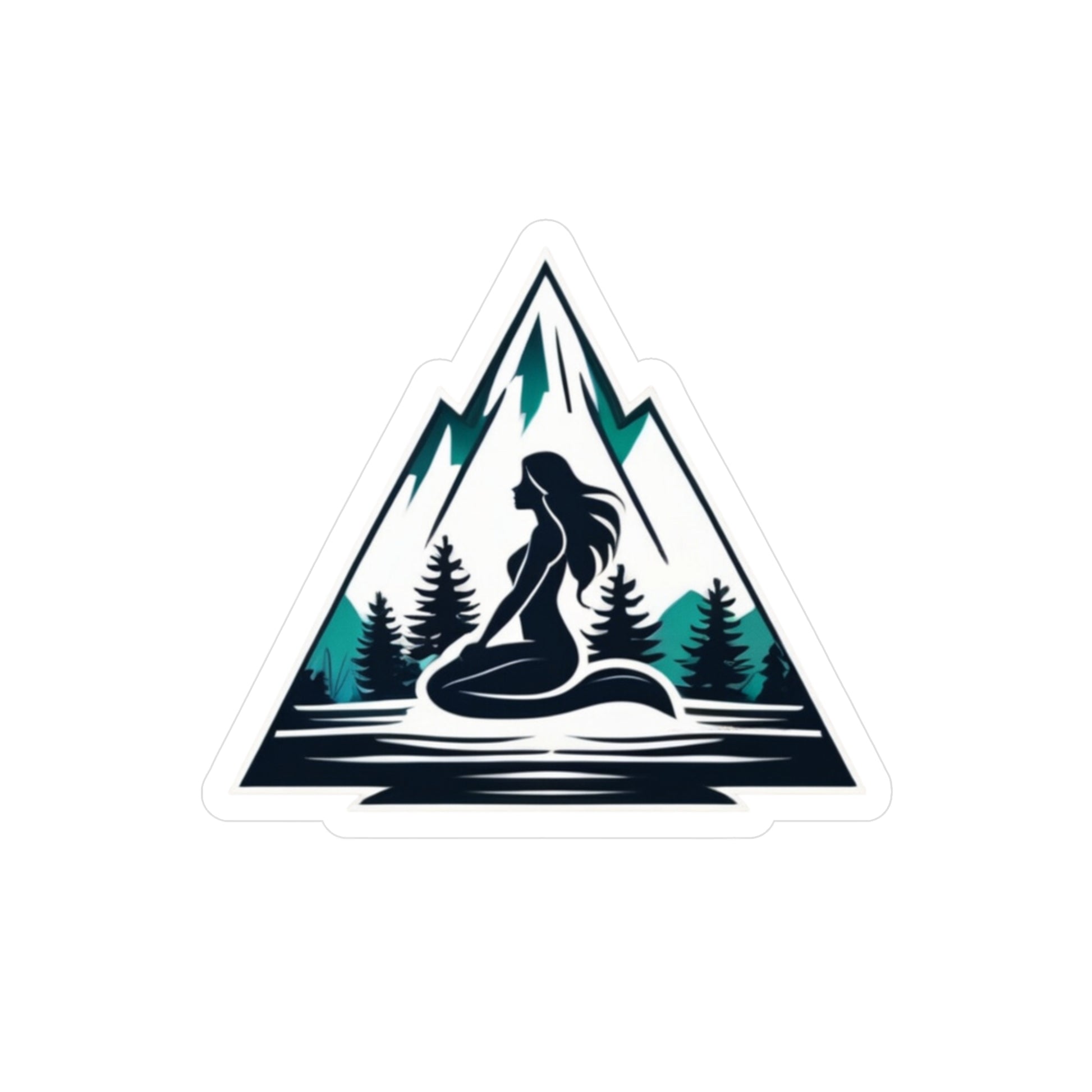 Mountain Mermaid Company Logo Decal, Vinyl Sticker for Laptops and Cars, Unique Gift for Mermaid Lovers and Adventure Enthusiasts - The Mountain Mermaid Company