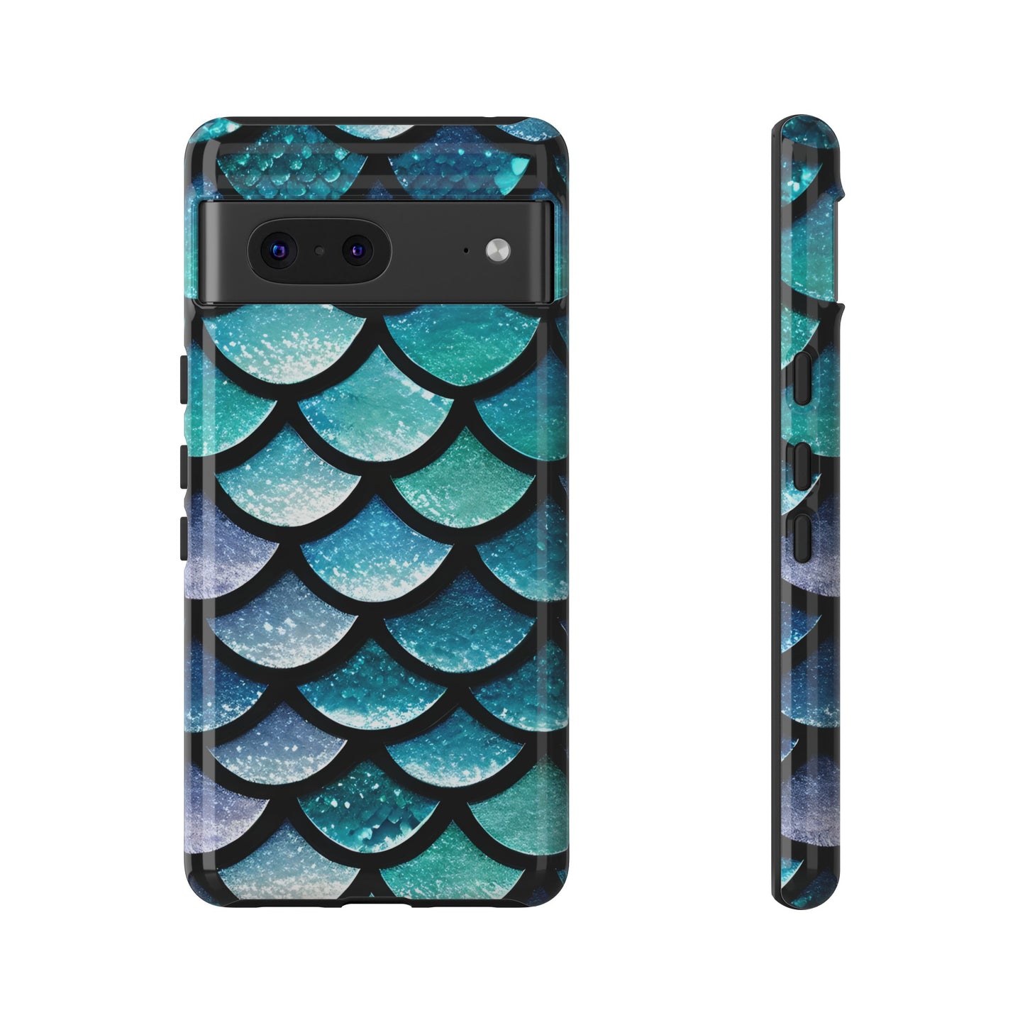 Aqua Mermaidcore Tough Phone Case - Compatible with Apple iPhone, Samsung Galaxy, and Google Pixel Devices, Great Gift for Ocean Lovers - The Mountain Mermaid Company