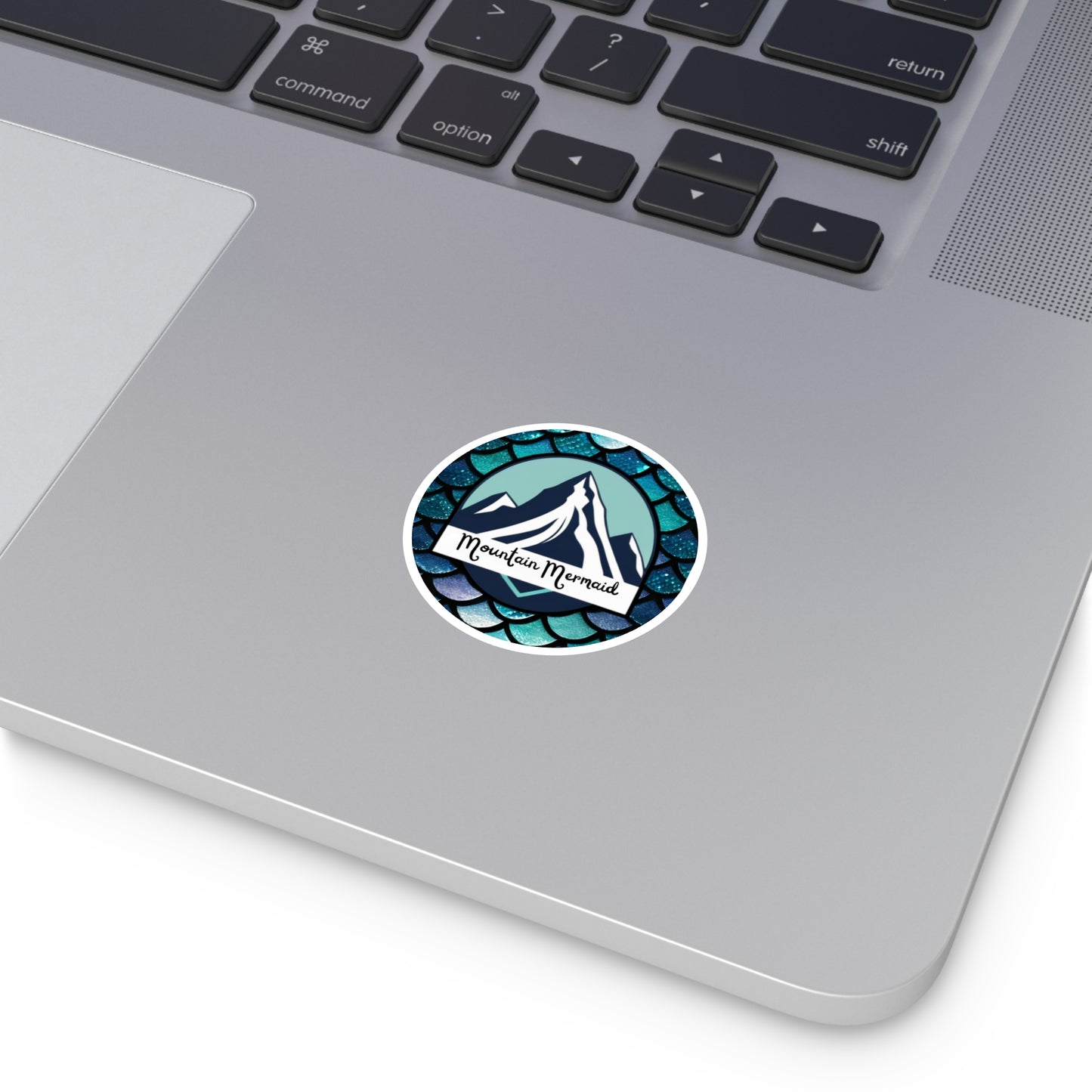 Aqua Mermaidcore Mountain Mermaid Indoor/Outdoor Sticker -  Durable Decal for Cars, Laptops and Water Bottles, Gift for Mermaid Lovers - The Mountain Mermaid Company