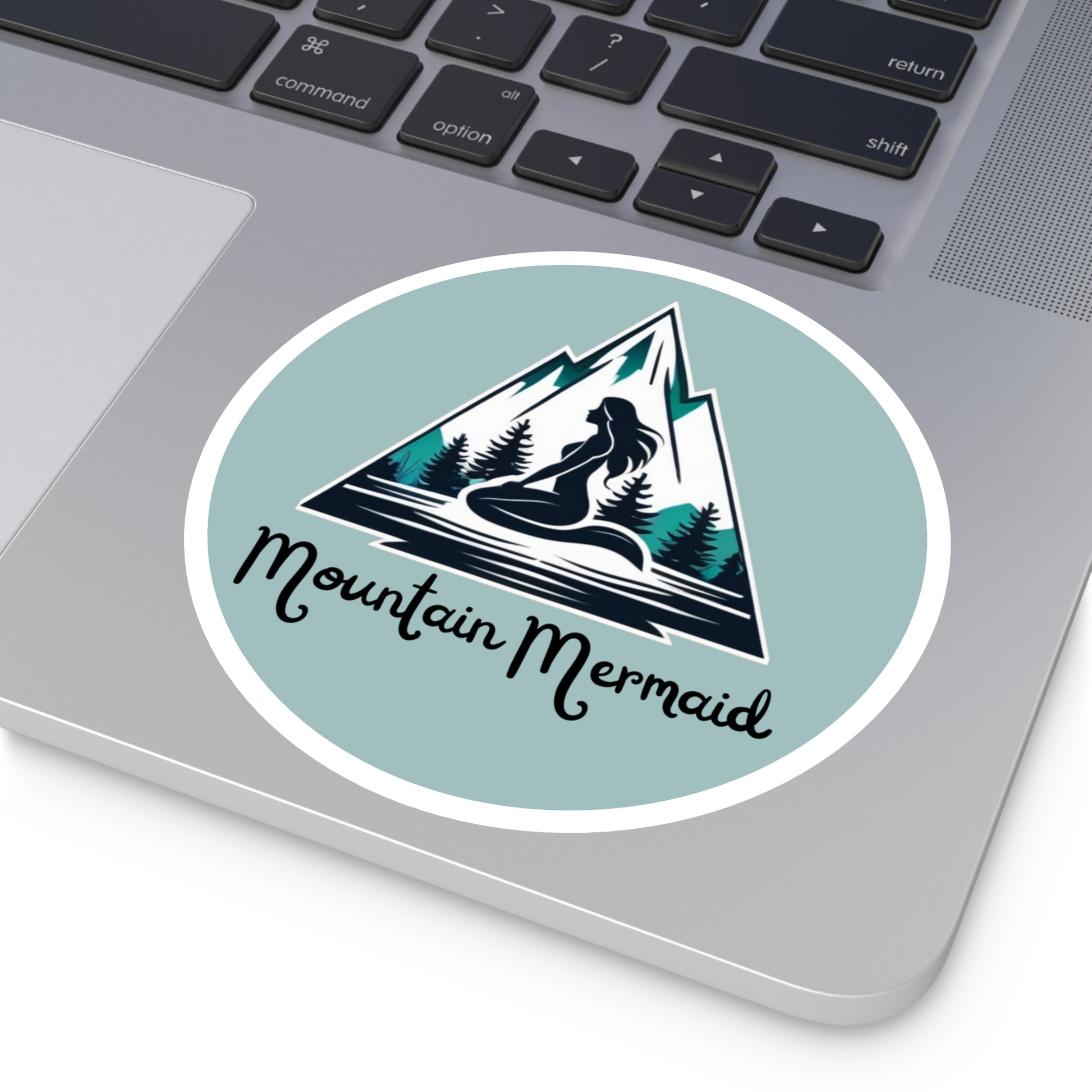 Mountain Mermaid Indoor/Outdoor Sticker - Durable Graphic Decal for Cars, Laptops and Water Bottles, Gift for Mermaid Lovers - The Mountain Mermaid Company