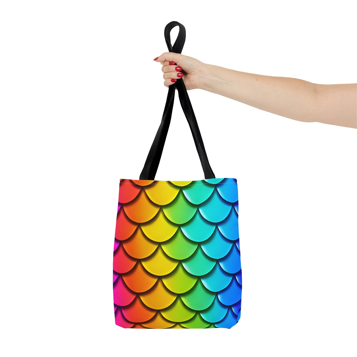 Rainbow Mermaidcore Tote Bag - Eco-Friendly Reusable Shopper, Ideal for Daily Errands, Whimsical Mermaid Gift - The Mountain Mermaid Company