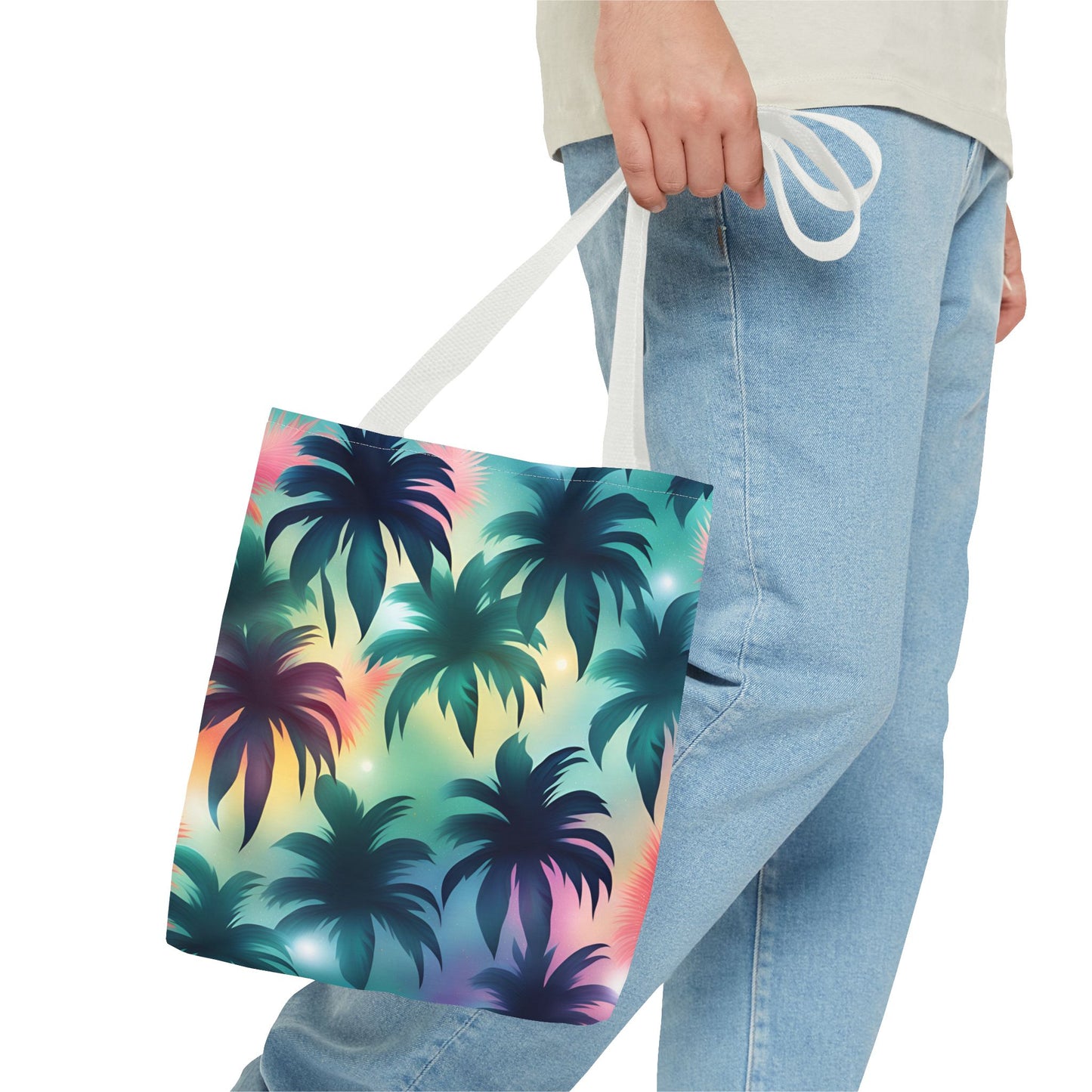 Groovy Palms Tote Bag - Durable Carryall for Everyday Use, Trendy Pool Accessory, Unique Gift for Beach Lovers