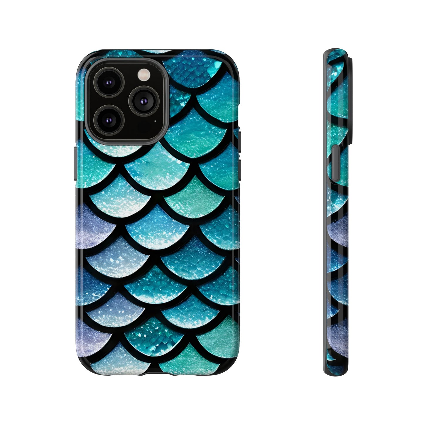 Aqua Mermaidcore Tough Phone Case - Compatible with Apple iPhone, Samsung Galaxy, and Google Pixel Devices, Great Gift for Ocean Lovers - The Mountain Mermaid Company