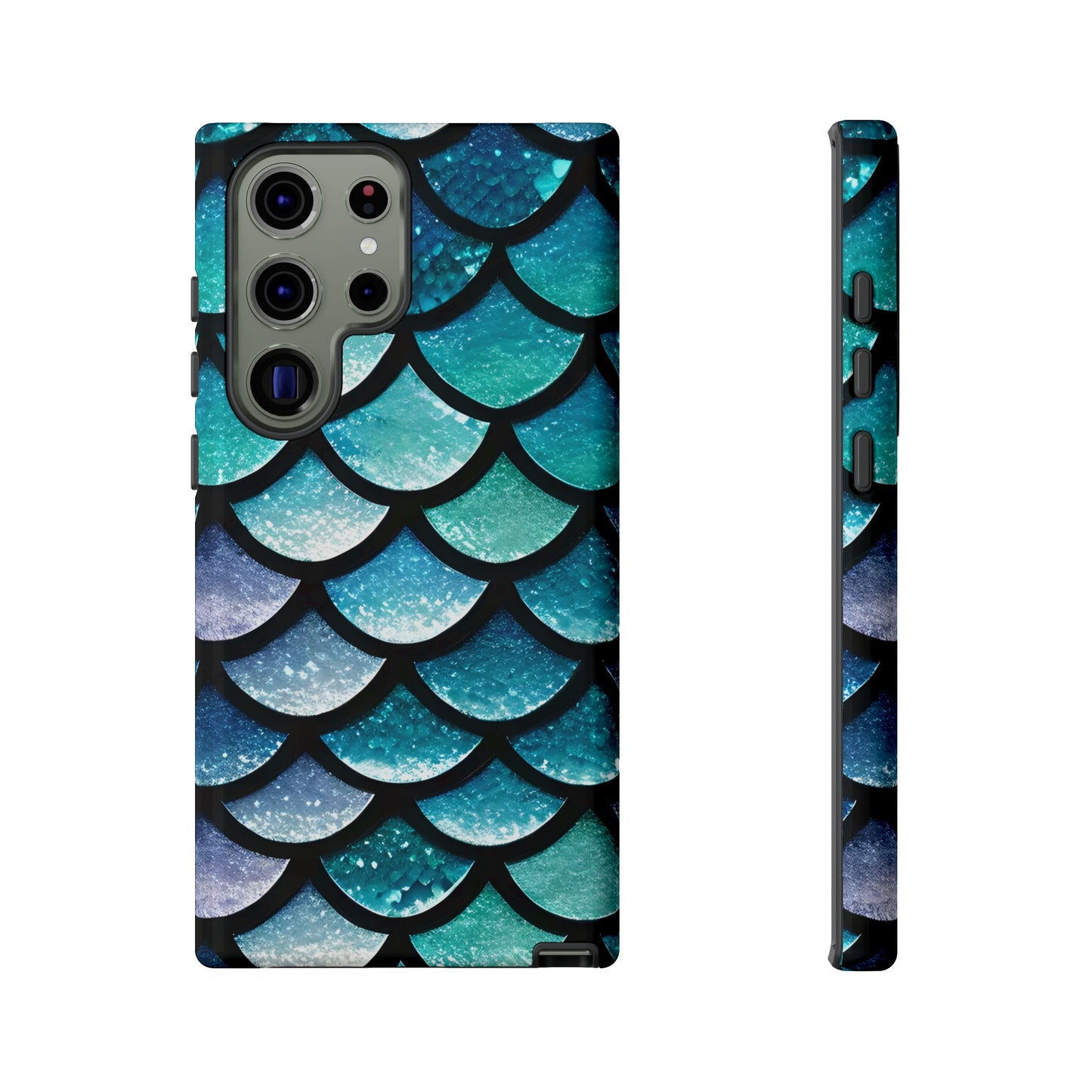 Aqua Mermaidcore Tough Phone Case - Compatible with Apple iPhone, Samsung Galaxy, and Google Pixel Devices, Great Gift for Ocean Lovers - The Mountain Mermaid Company