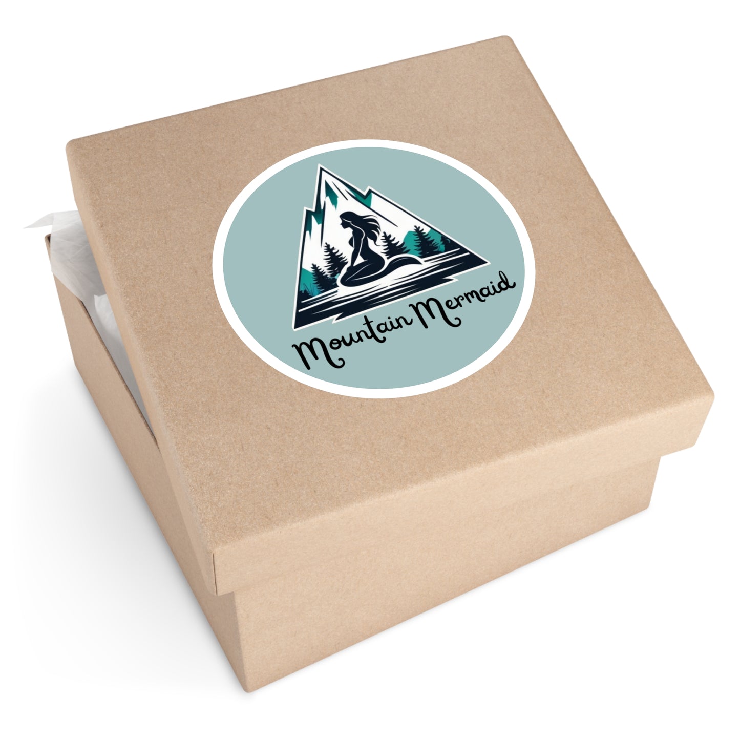 Mountain Mermaid Indoor/Outdoor Sticker - Durable Graphic Decal for Cars, Laptops and Water Bottles, Gift for Mermaid Lovers - The Mountain Mermaid Company