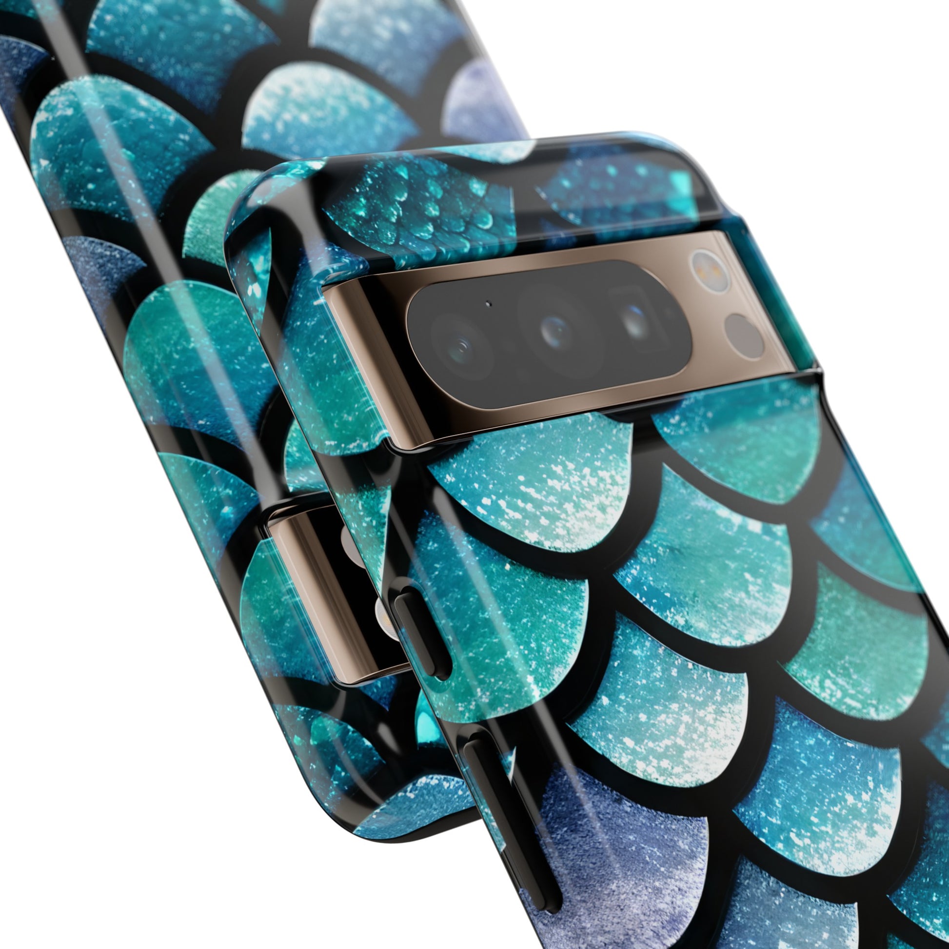 Aqua Mermaidcore Tough Phone Case - Compatible with Apple iPhone, Samsung Galaxy, and Google Pixel Devices, Great Gift for Ocean Lovers - The Mountain Mermaid Company