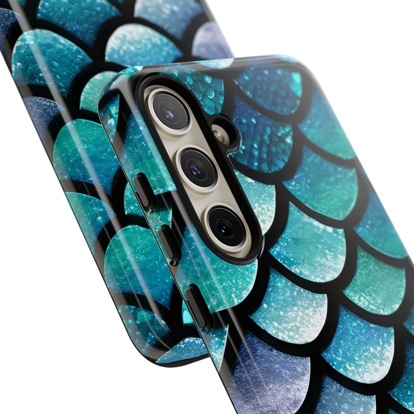 Aqua Mermaidcore Tough Phone Case - Compatible with Apple iPhone, Samsung Galaxy, and Google Pixel Devices, Great Gift for Ocean Lovers - The Mountain Mermaid Company