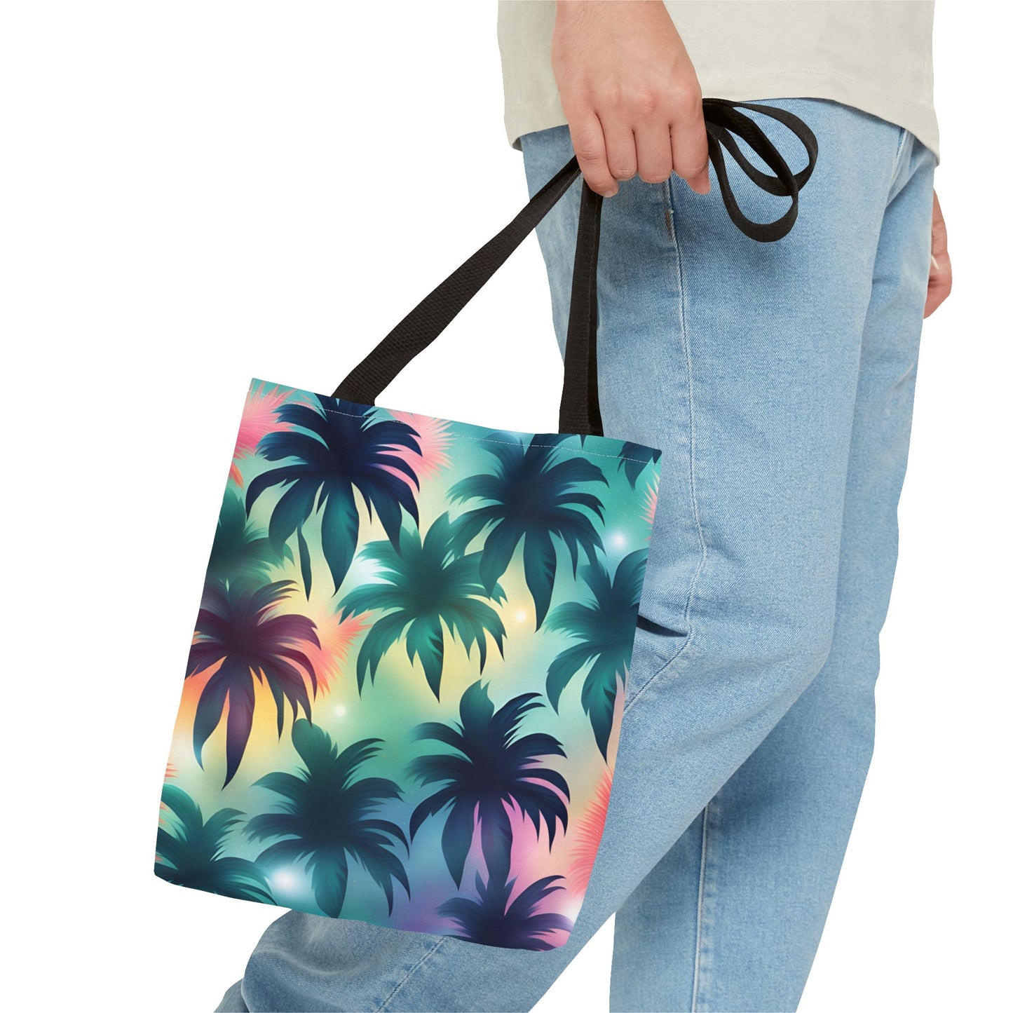 Groovy Palms Tote Bag - Durable Carryall for Everyday Use, Trendy Pool Accessory, Unique Gift for Beach Lovers