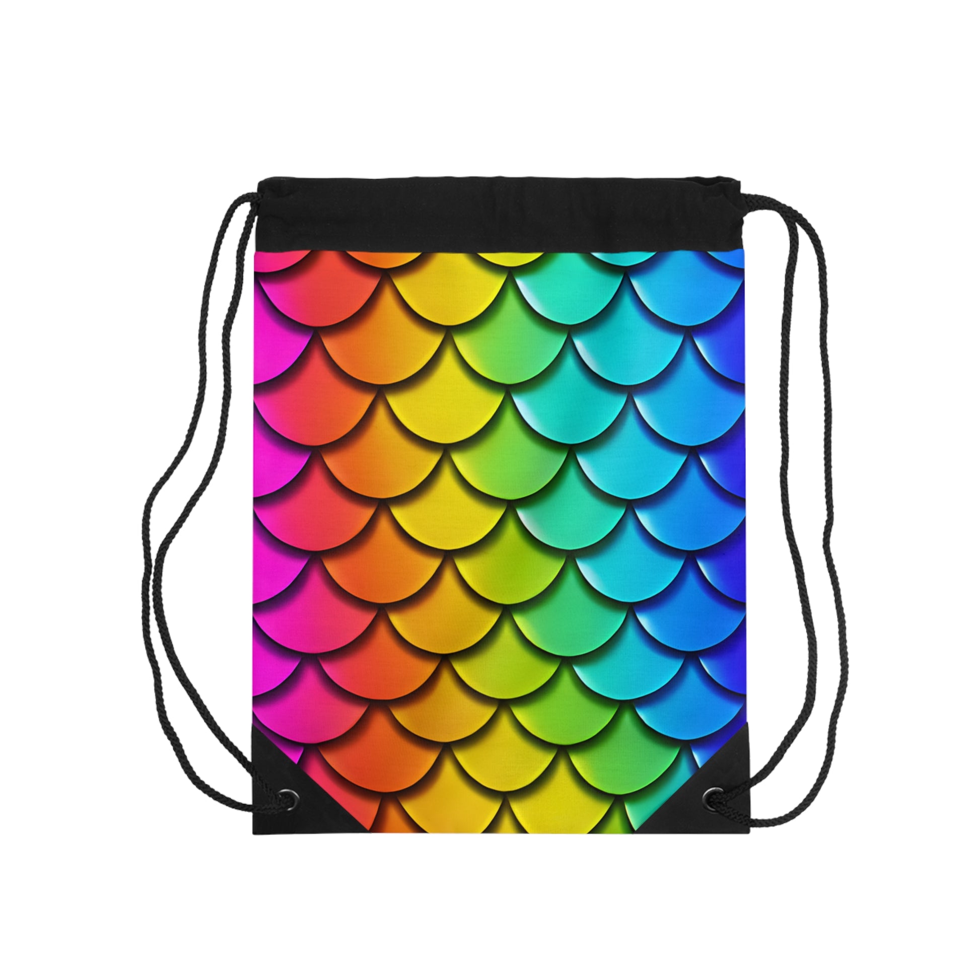 Rainbow Mermaidcore Drawstring Bag - Adventure-Ready Carryall, Ideal Gift for Hikers and Beachgoers - The Mountain Mermaid Company