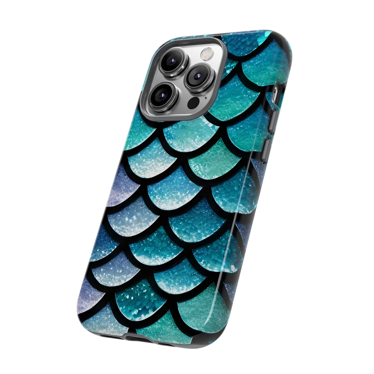 Aqua Mermaidcore Tough Phone Case - Compatible with Apple iPhone, Samsung Galaxy, and Google Pixel Devices, Great Gift for Ocean Lovers - The Mountain Mermaid Company