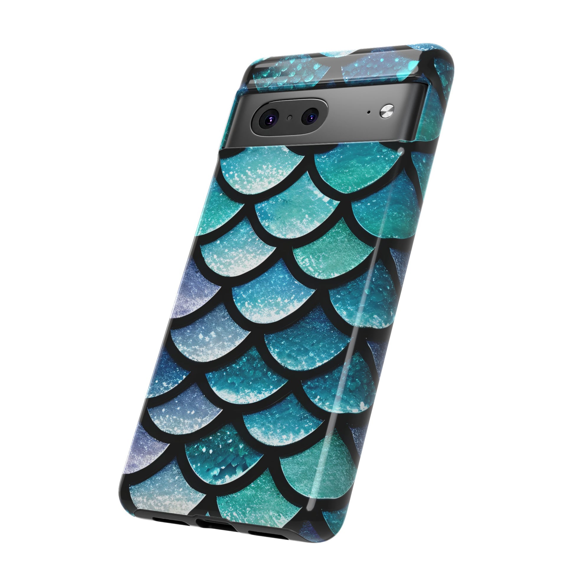 Aqua Mermaidcore Tough Phone Case - Compatible with Apple iPhone, Samsung Galaxy, and Google Pixel Devices, Great Gift for Ocean Lovers - The Mountain Mermaid Company