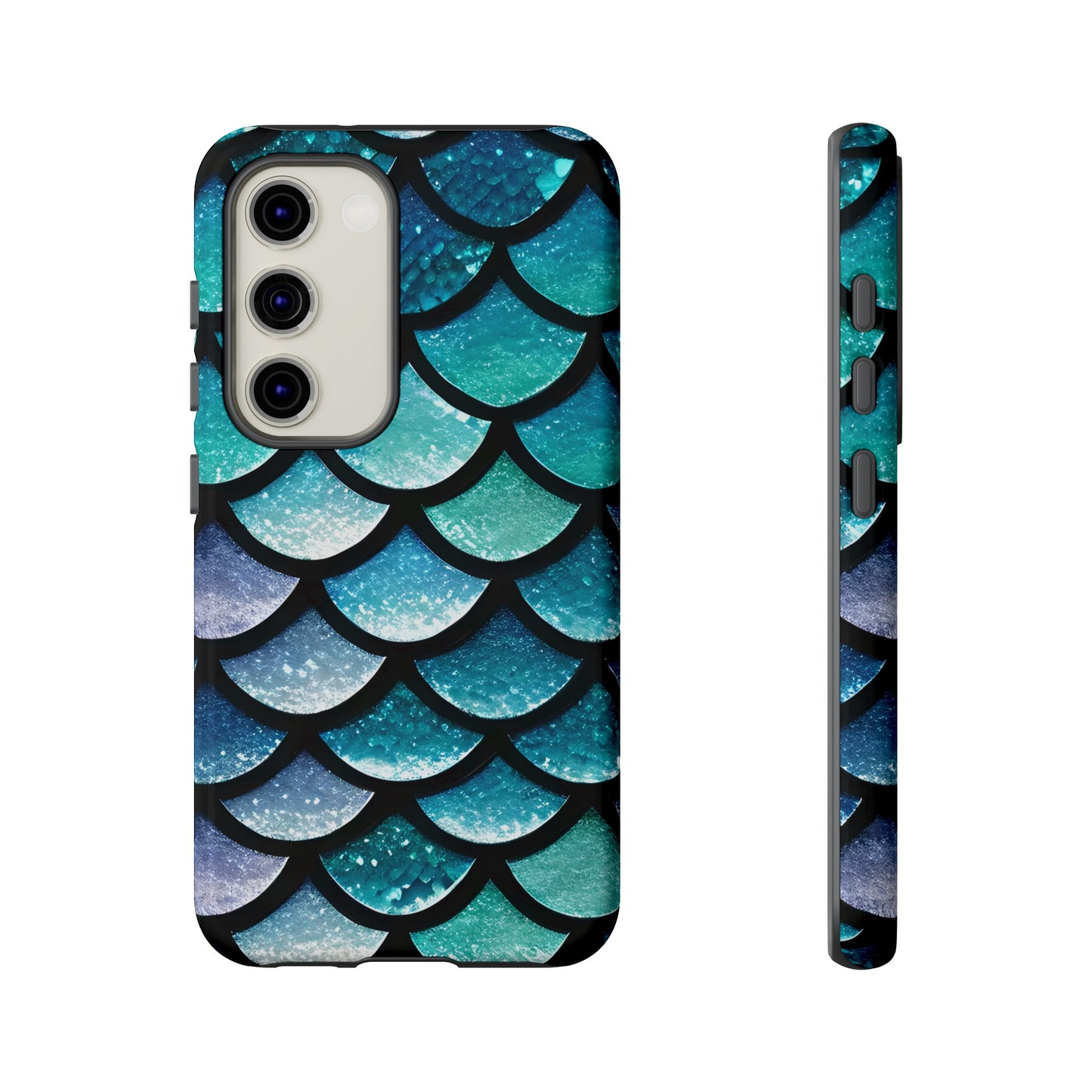 Aqua Mermaidcore Tough Phone Case - Compatible with Apple iPhone, Samsung Galaxy, and Google Pixel Devices, Great Gift for Ocean Lovers - The Mountain Mermaid Company