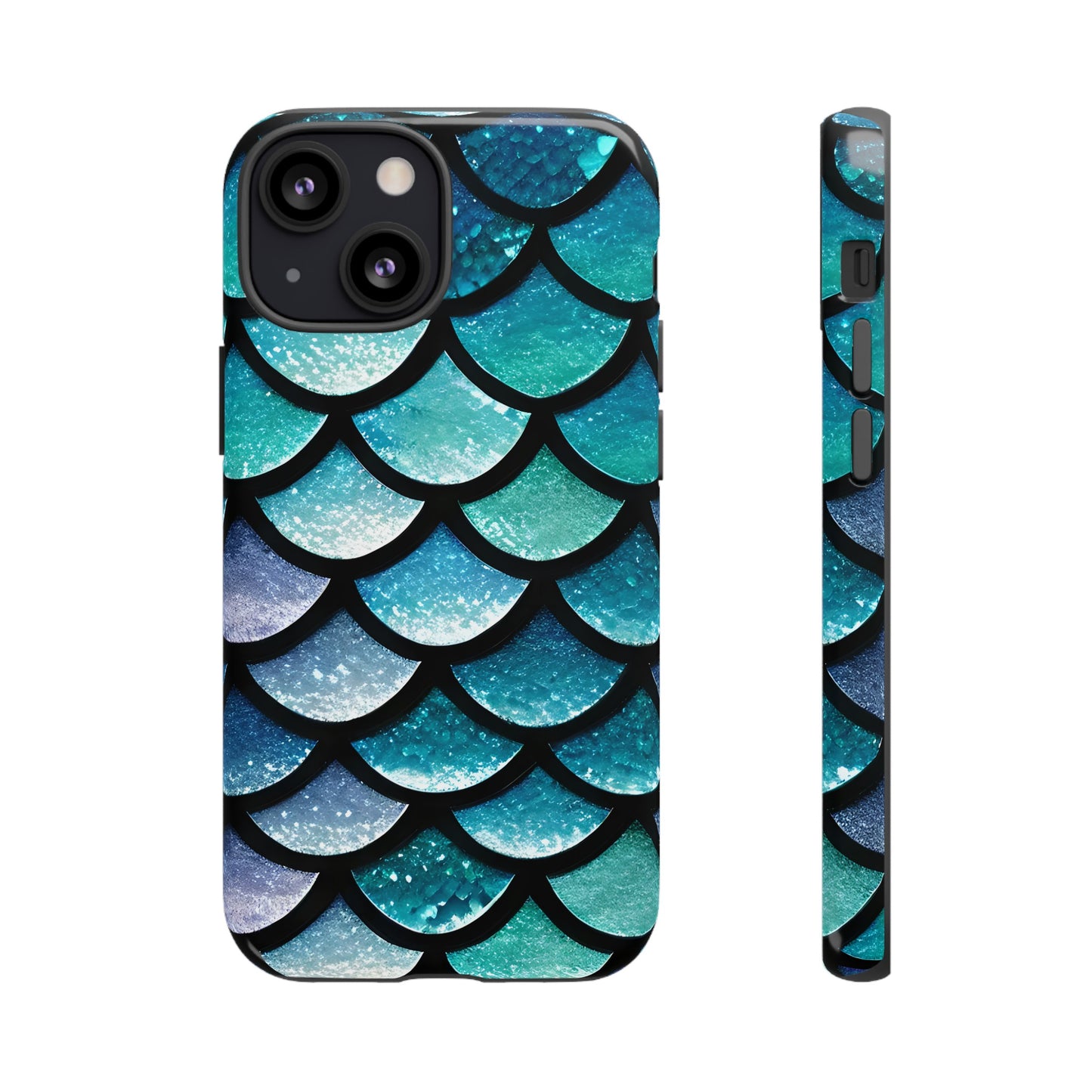 Aqua Mermaidcore Tough Phone Case - Compatible with Apple iPhone, Samsung Galaxy, and Google Pixel Devices, Great Gift for Ocean Lovers - The Mountain Mermaid Company