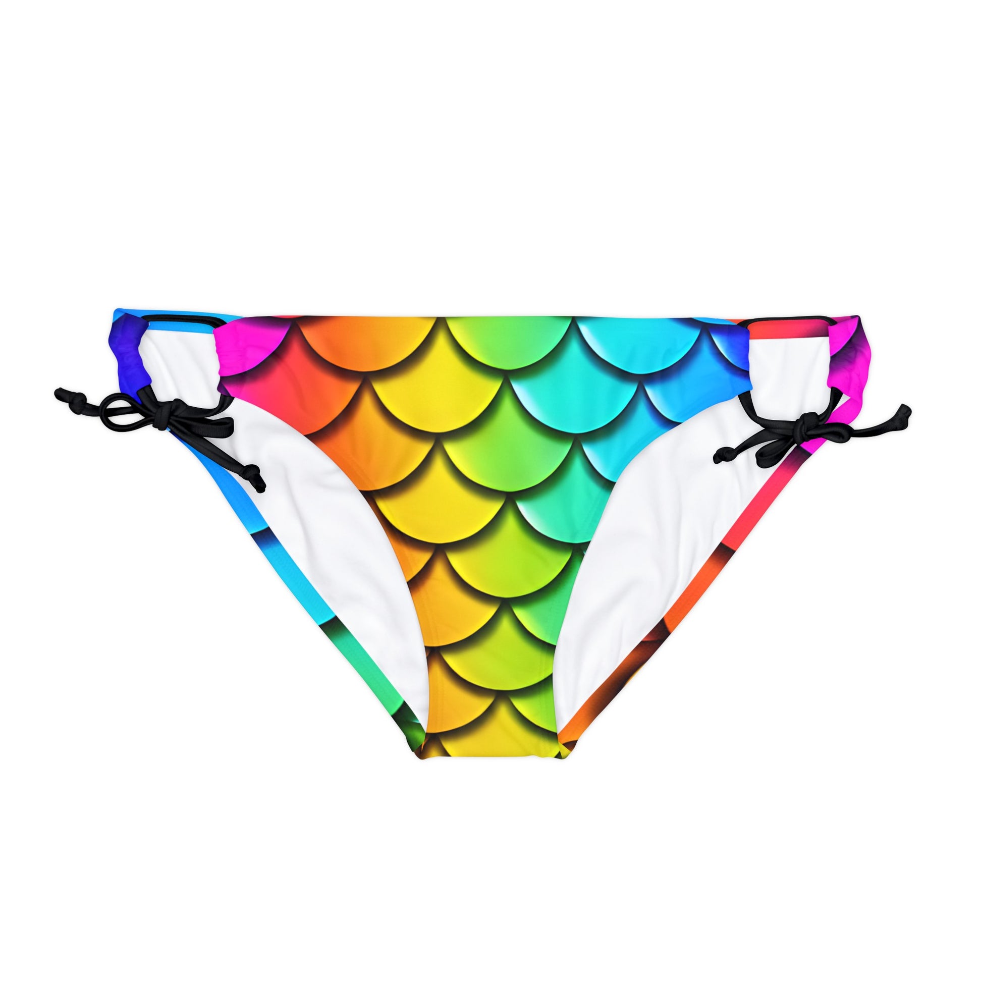 Rainbow Mermaid Bikini Bottom - Adjustable Cheeky Swimwear Bottom, Perfect for Beach Vacations & Pool Parties, Unique Gift for Her - The Mountain Mermaid Company