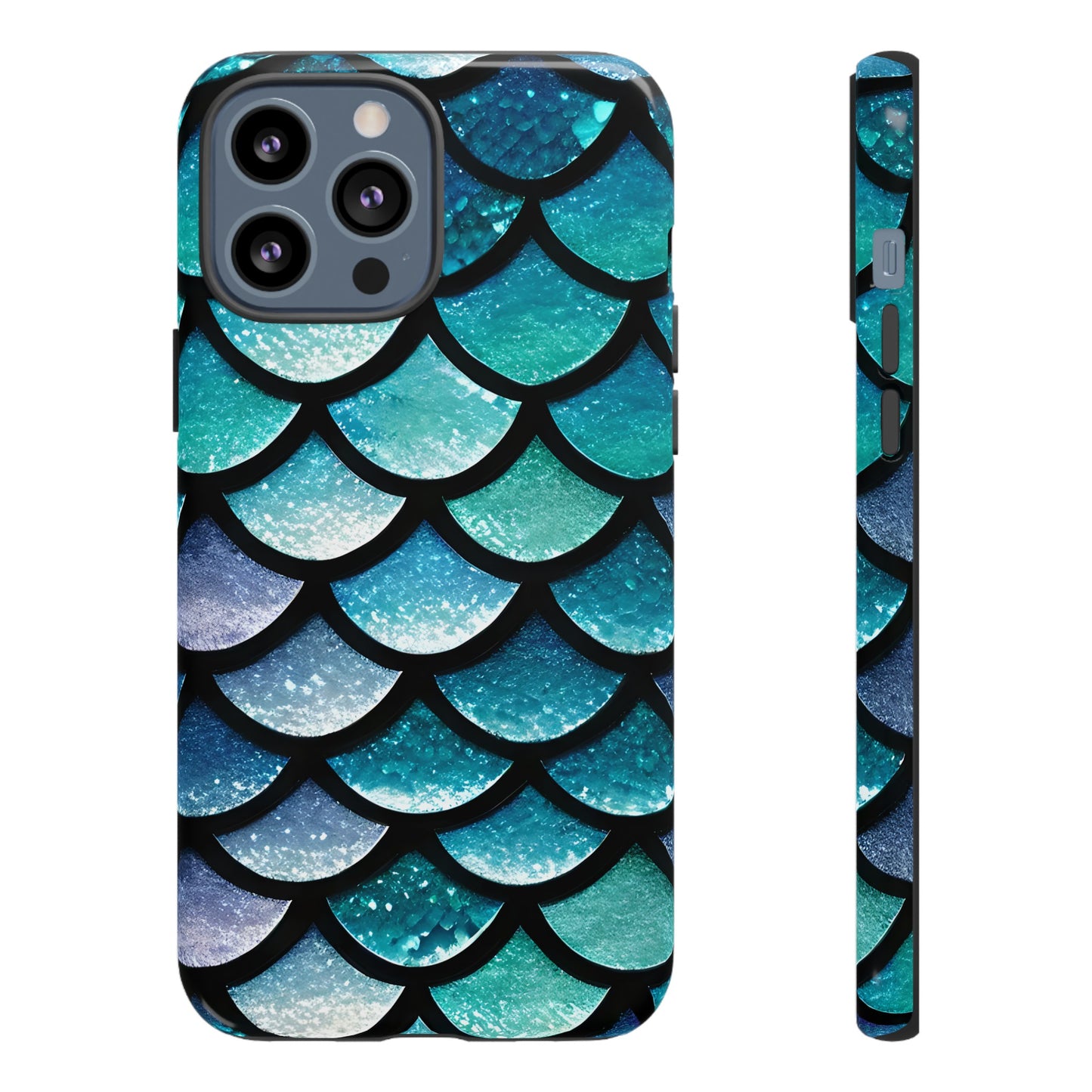 Aqua Mermaidcore Tough Phone Case - Compatible with Apple iPhone, Samsung Galaxy, and Google Pixel Devices, Great Gift for Ocean Lovers - The Mountain Mermaid Company