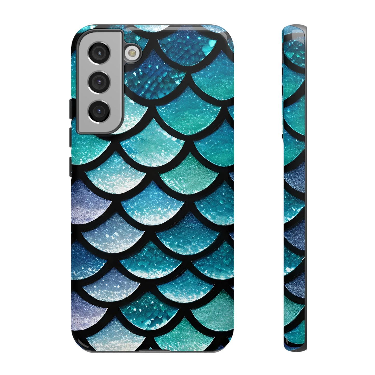 Aqua Mermaidcore Tough Phone Case - Compatible with Apple iPhone, Samsung Galaxy, and Google Pixel Devices, Great Gift for Ocean Lovers - The Mountain Mermaid Company