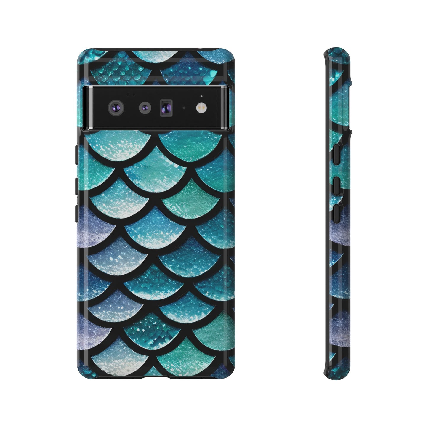 Aqua Mermaidcore Tough Phone Case - Compatible with Apple iPhone, Samsung Galaxy, and Google Pixel Devices, Great Gift for Ocean Lovers - The Mountain Mermaid Company