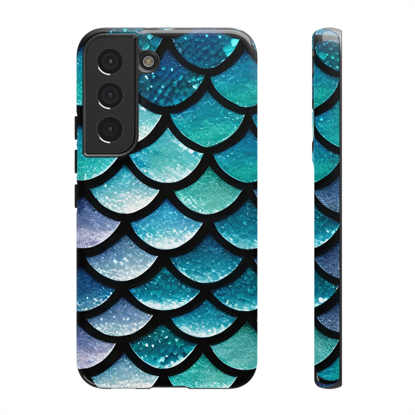 Aqua Mermaidcore Tough Phone Case - Compatible with Apple iPhone, Samsung Galaxy, and Google Pixel Devices, Great Gift for Ocean Lovers - The Mountain Mermaid Company