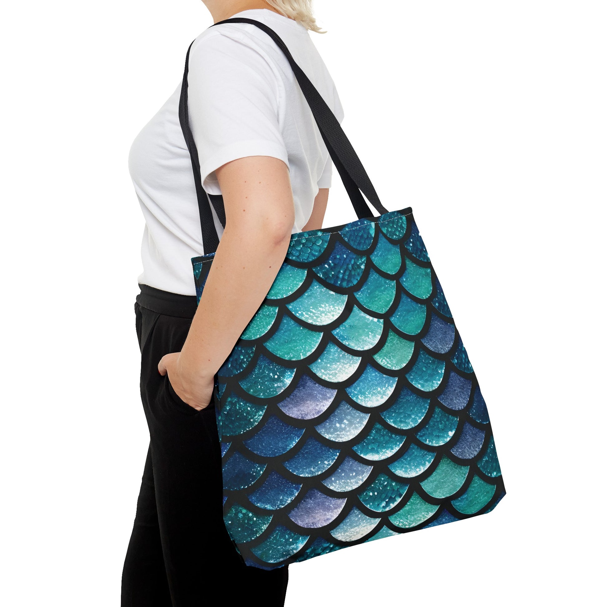 Aqua Mermaidcore Tote Bag - Durable Carryall for Everyday Use, Unique Gift for Beach Lovers - The Mountain Mermaid Company