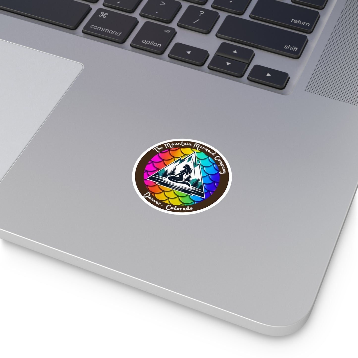 Rainbow Mermaidcore Indoor/Outdoor Sticker -  Durable Decal for Cars, Laptops and Water Bottles, Gift for Mermaid Lovers - The Mountain Mermaid Company