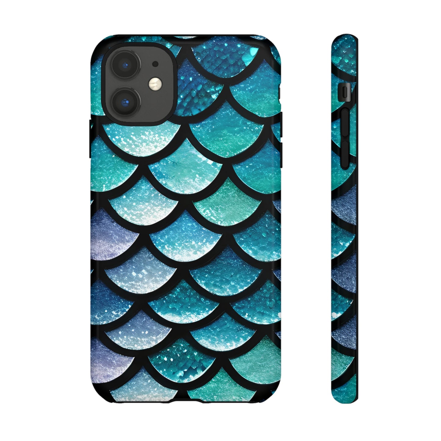 Aqua Mermaidcore Tough Phone Case - Compatible with Apple iPhone, Samsung Galaxy, and Google Pixel Devices, Great Gift for Ocean Lovers - The Mountain Mermaid Company