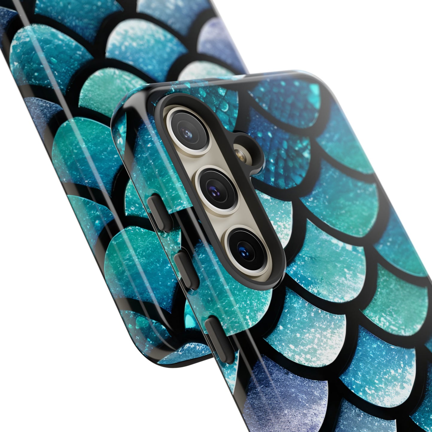 Aqua Mermaidcore Tough Phone Case - Compatible with Apple iPhone, Samsung Galaxy, and Google Pixel Devices, Great Gift for Ocean Lovers - The Mountain Mermaid Company