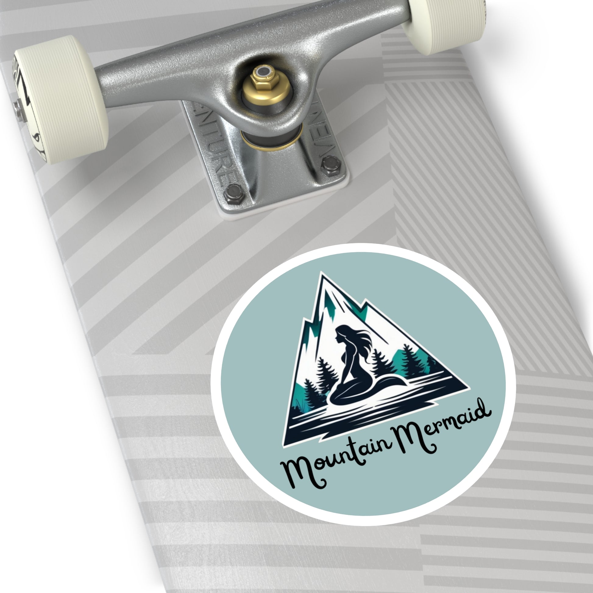 Mountain Mermaid Indoor/Outdoor Sticker - Durable Graphic Decal for Cars, Laptops and Water Bottles, Gift for Mermaid Lovers - The Mountain Mermaid Company